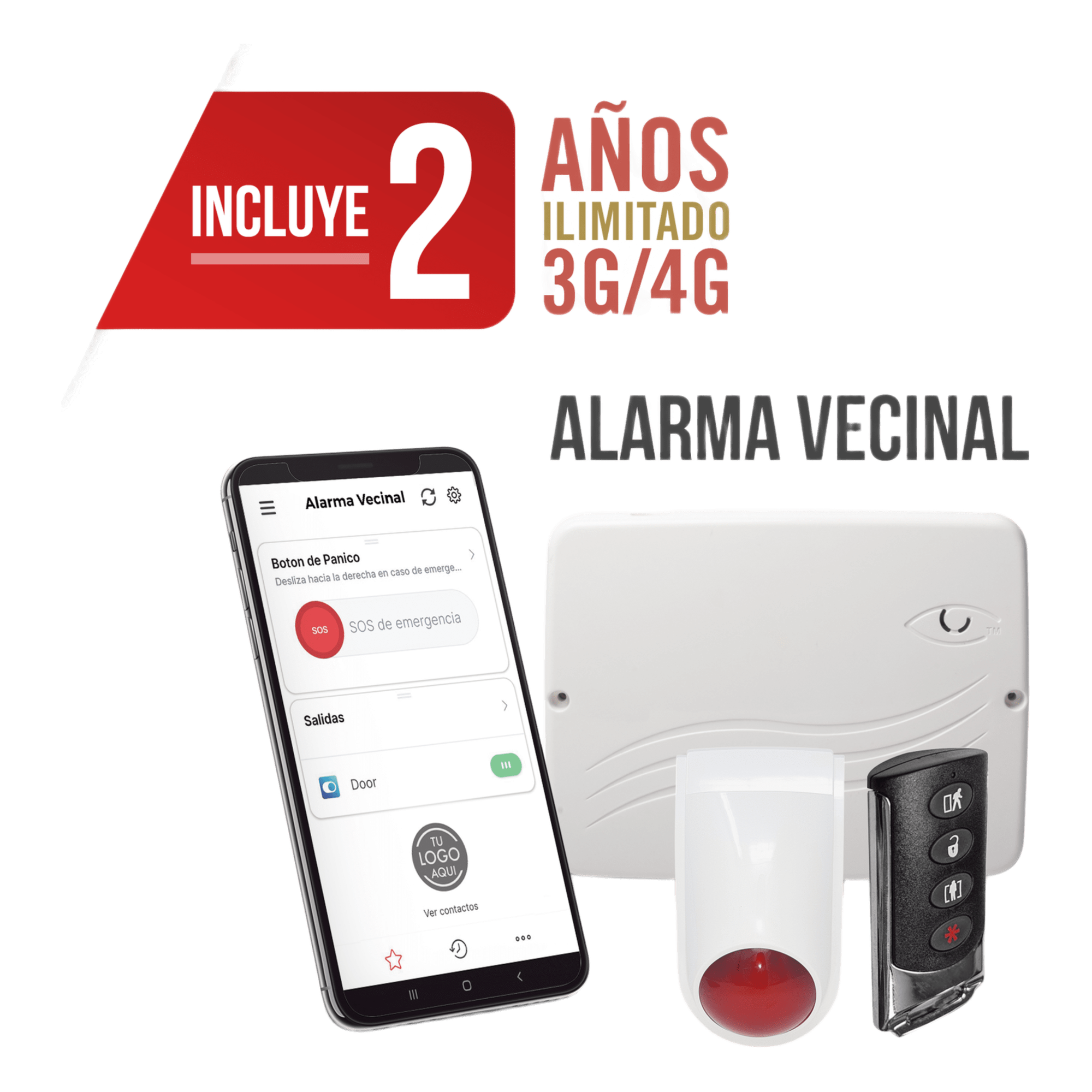 Panel de Alarma Cloud Híbrido / Certificación UL / 4G LTE-M / 100 Usuarios / Programación Web / Compatible Honeywell 5800 y Sfire — M2M SERVICES · SKU PRO4GEN2-VECINAL