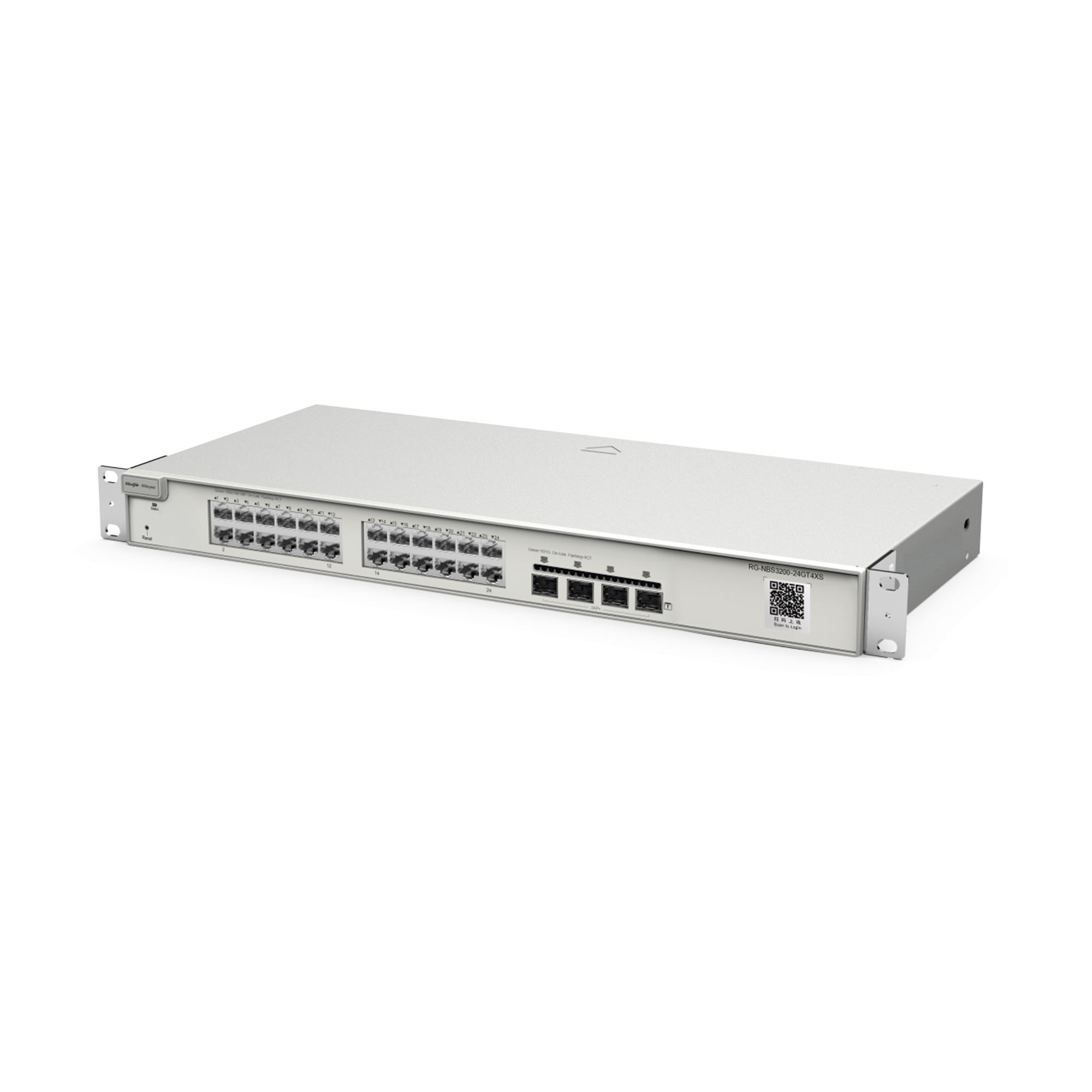 Switch Administrable Capa 2 / 24 Puertos Gigabit / 4 SFP+ 10Gb / Conmutación 128 Gb/s / Sin Ventilador / Protección 6 kV — RUIJIE · SKU RG-NBS3200-24GT4XS