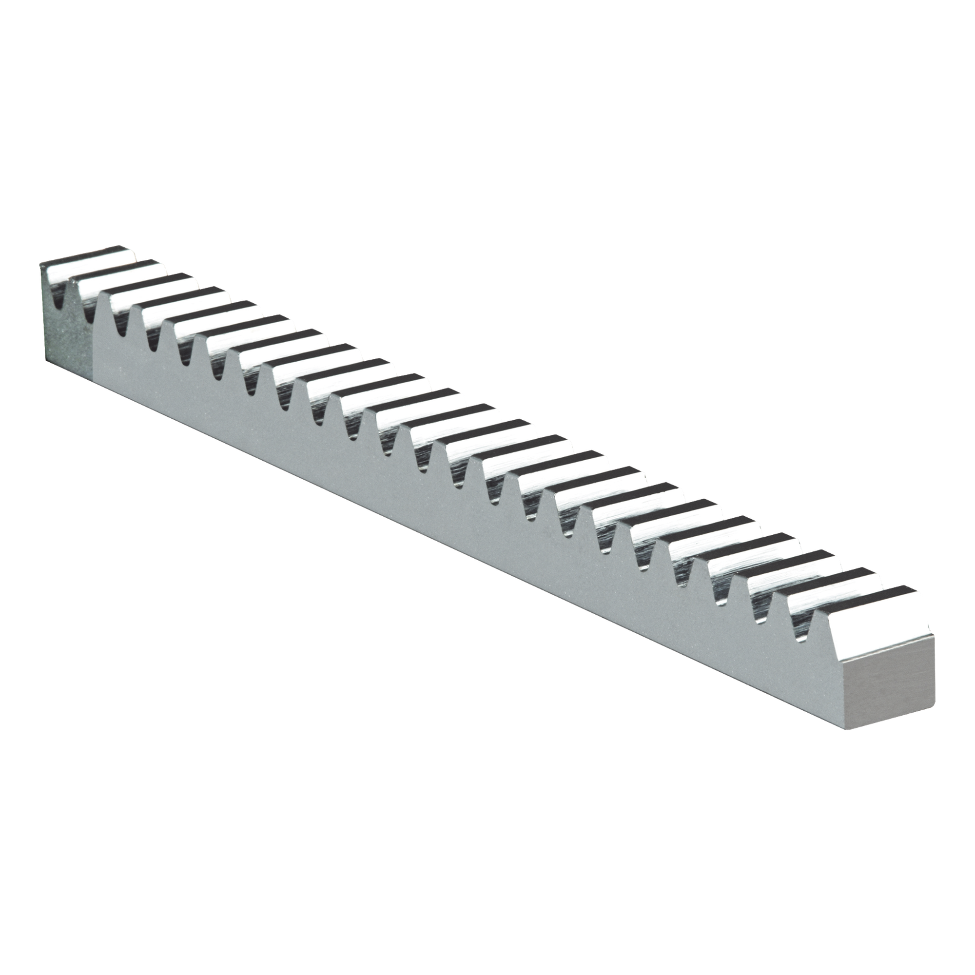 Cremallera de Acero / 2 m (6.6 ft) de Longitud / Módulo 4 / Carga 3000 kgf / Sección 22 x 22 mm / Galvanizado Electrolítico — COMUNELLO · SKU 1140-0510-001