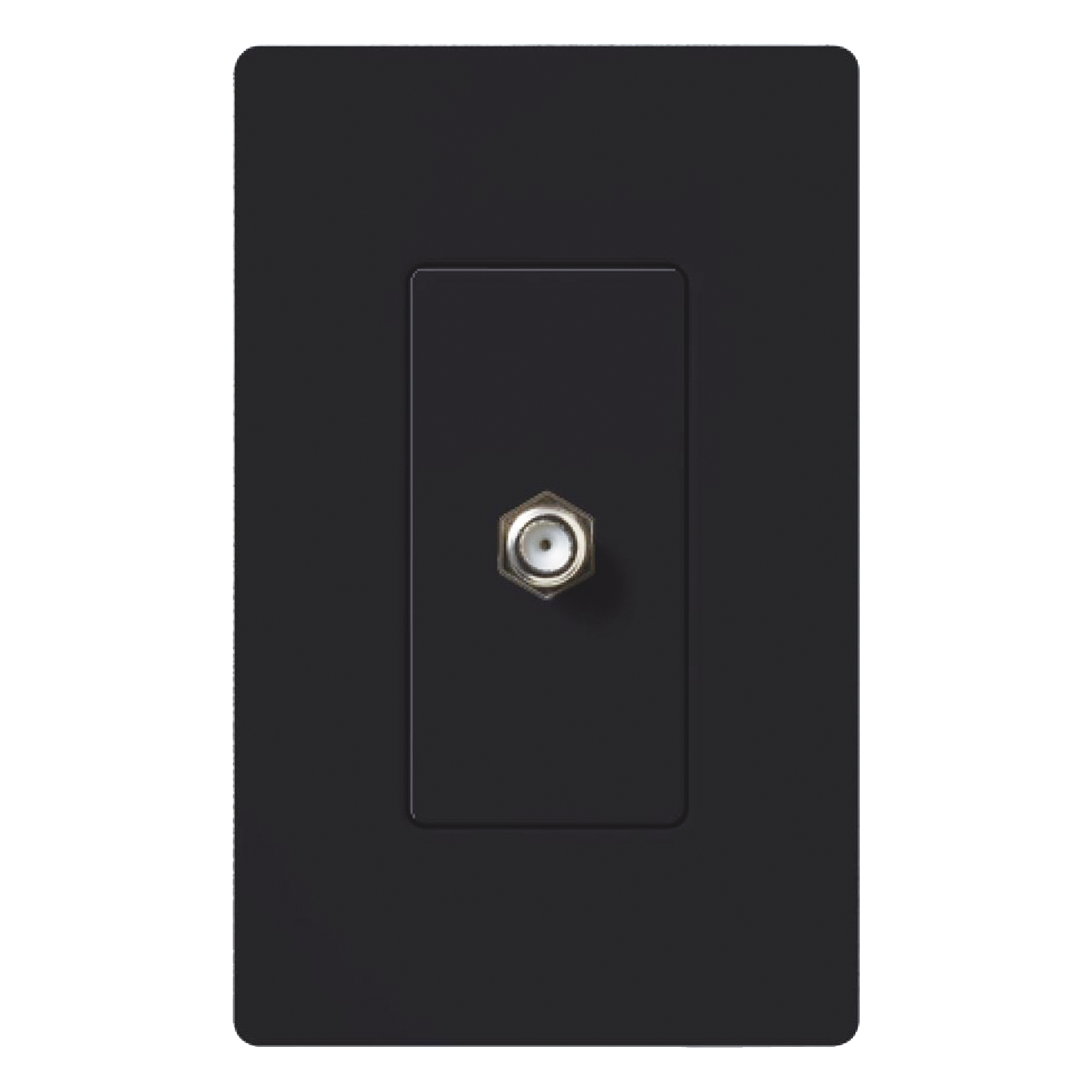 Salida de Pared Coaxial / Conector Tipo F 75 Ω / Apertura Designer / Sin Derating / Acabado Satinado Midnight — LUTRON ELECTRONICS · SKU SCCJMN