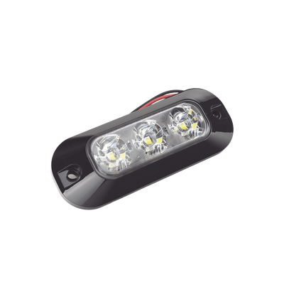 Luz Auxiliar LED / 3 LEDs / 21 Patrones de Destello / 12-24 VCC / IP67 / SAE J595 Clase I
