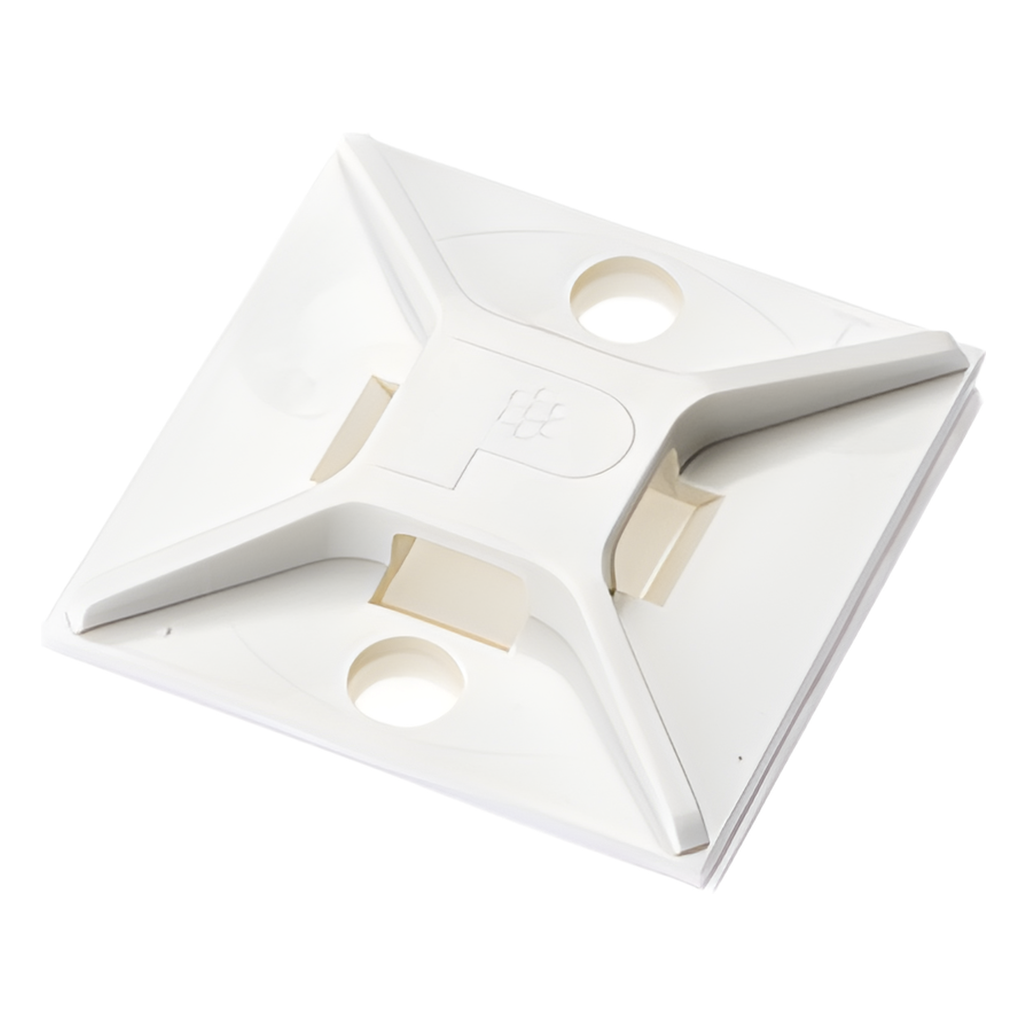 Base Adhesiva para Cinchos / 4 Vías / 25.4 mm x 25.4 mm (1in x 1in) / Interior / ABS Blanco — PANDUIT · SKU ABM2S-A-C