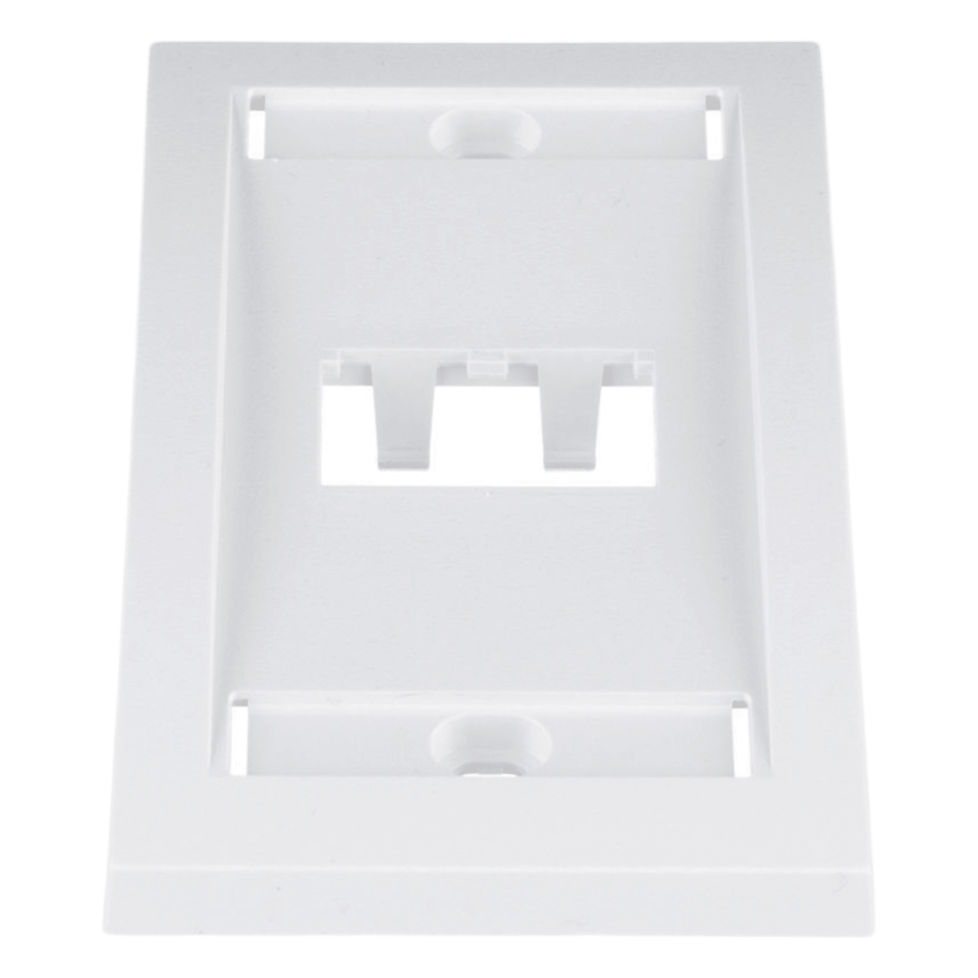 Placa de Pared Vertical / 2 Puertos Mini-Com / Etiqueta y Cubierta Integradas / 2.75 x 4.5 in / ABS / Blanco — PANDUIT · SKU CFPE2WHY