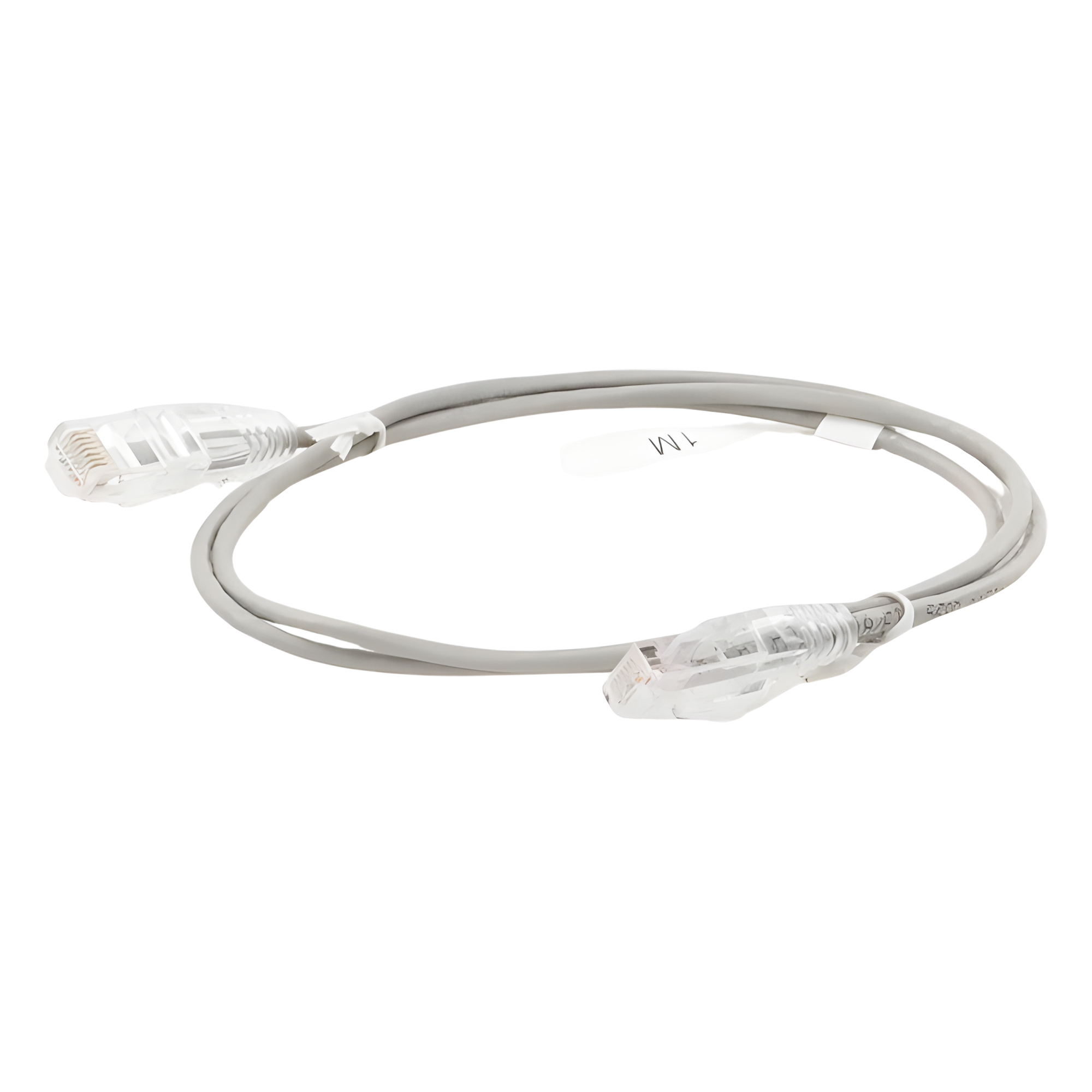 Cable de Parcheo Slim UTP Cat6 - 1 Metro (3.28 Pies), Gris, Diámetro Reducido (28 AWG)