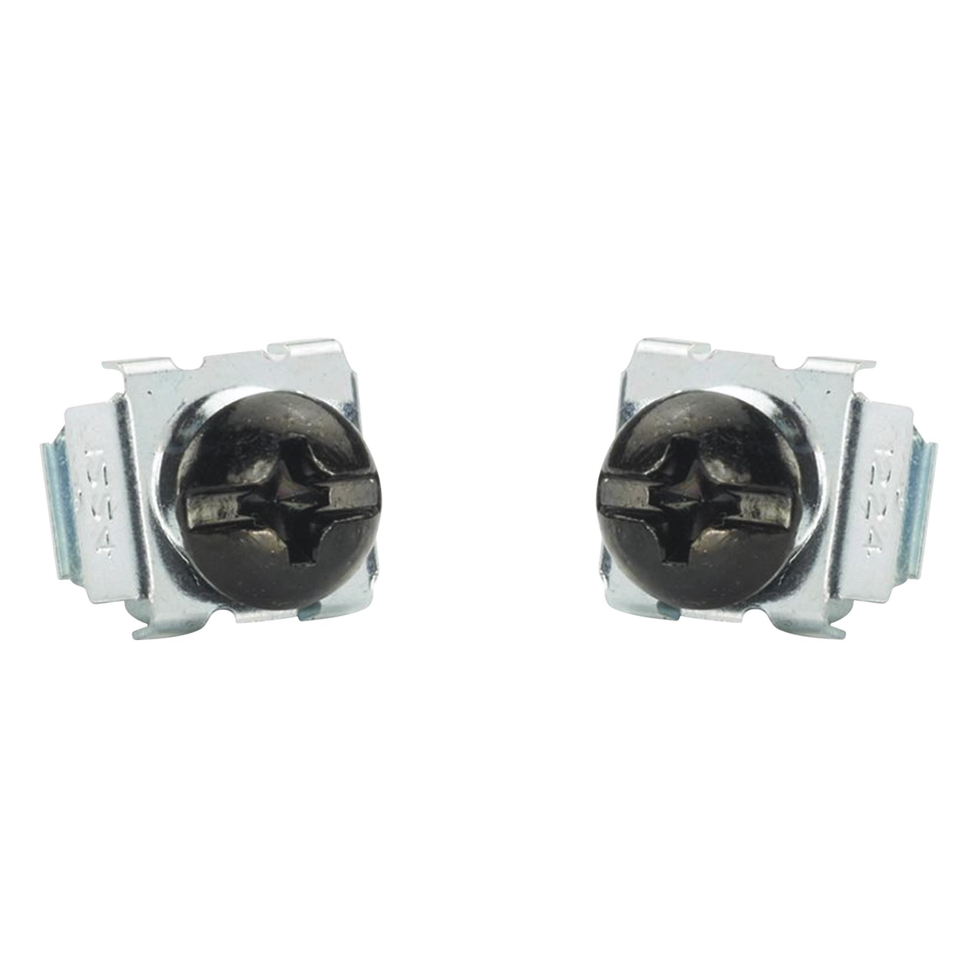 Kit de Tornillos y Tuercas Enjauladas / #12-24 / Acero / 100 Piezas Cada Uno / Para Rieles de Orificio Cuadrado — PANDUIT · SKU CNWS1224-C