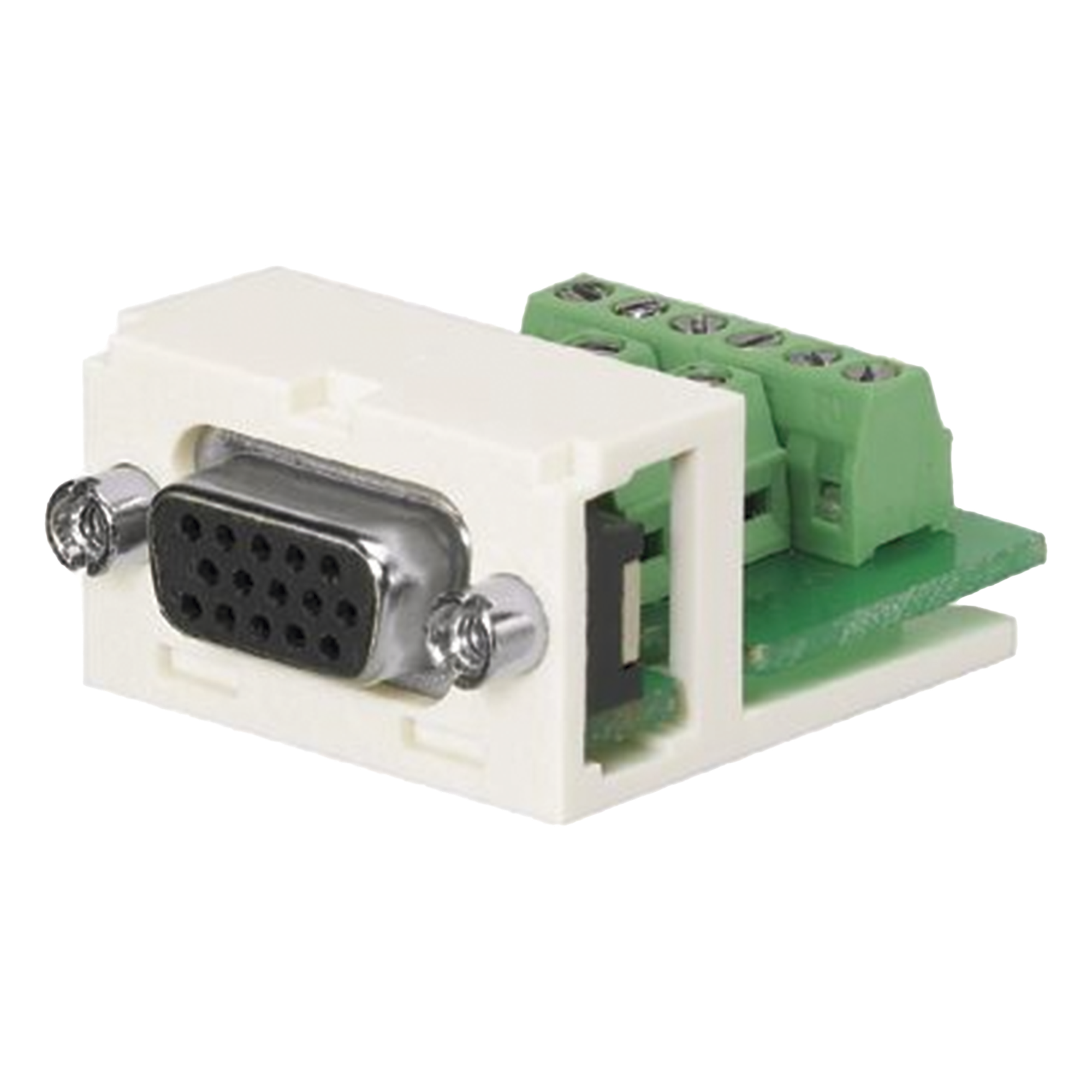Conector Sub-D / 15 Pines Atornillable / 2 Puertos Mini-Com / 1.37 x 0.72 in / Blanco Mate — PANDUIT · SKU CMD15HDIWY