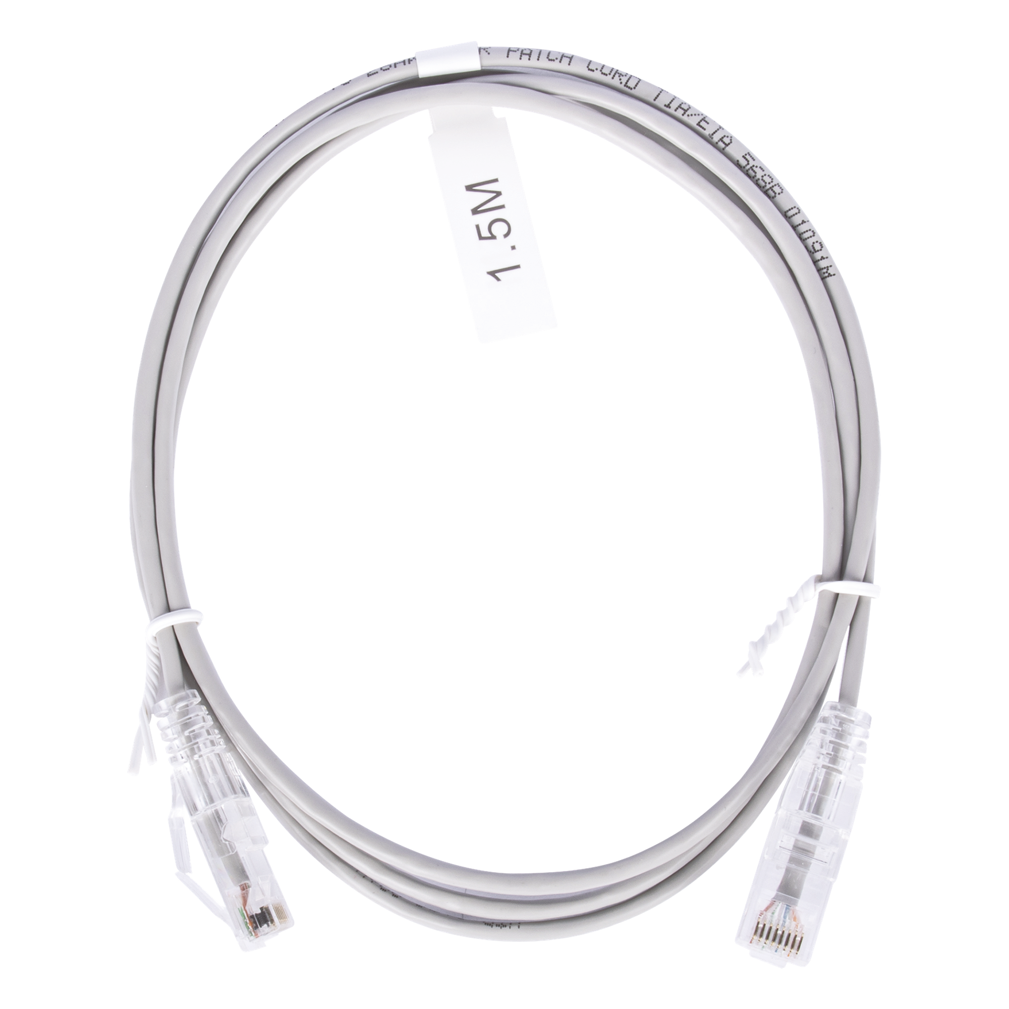 Cable de Parcheo Slim UTP Cat6 / 1.5 m (4.92 ft) / 28 AWG / Gris / Diámetro Reducido — LINKEDPRO BY EPCOM · SKU LP-UT6-150-GY28