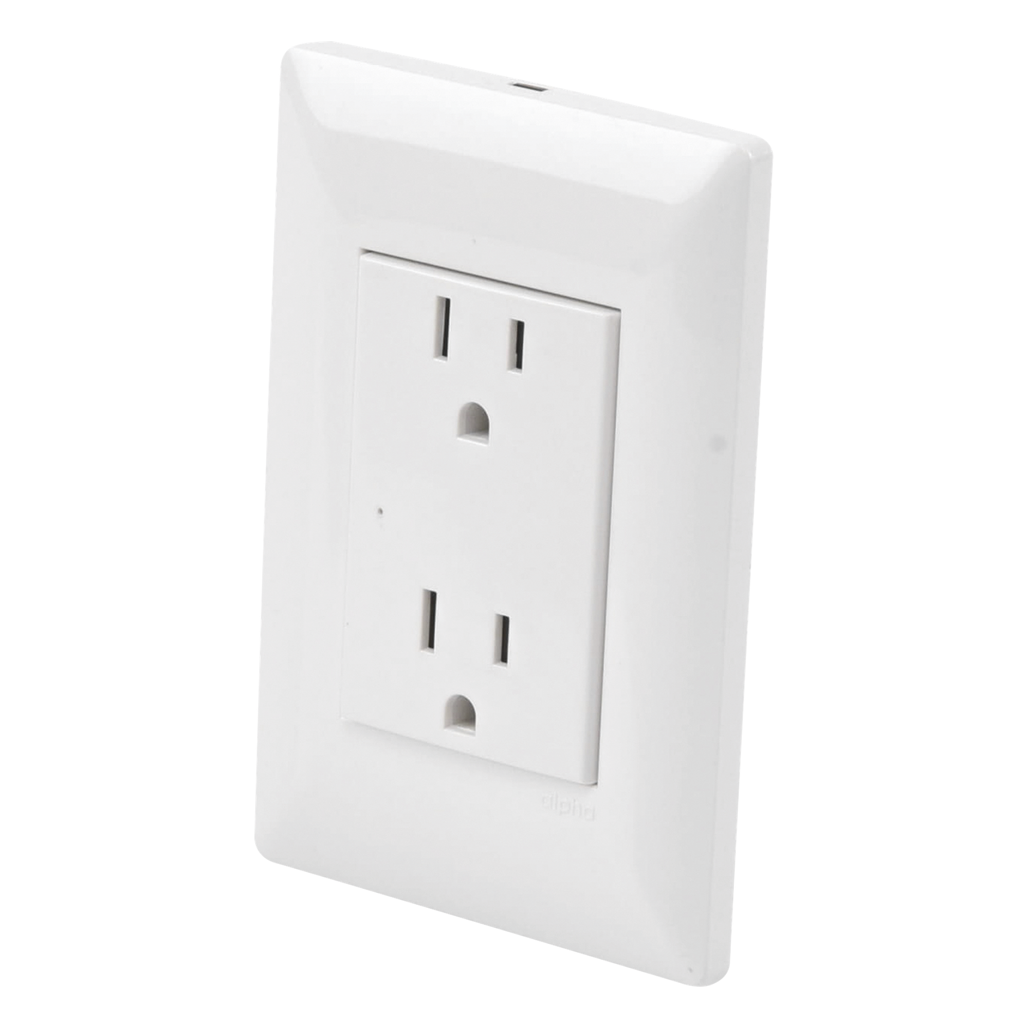 Contacto Inteligente de Pared / Supresión de Picos Tipo A / 120 VAC / 15A / Doble / Empotrable 12 x 8 x 0.5 cm (4.7 x 3.1 x 0.2 in) — TOTAL GROUND · SKU INTELI-GROUND