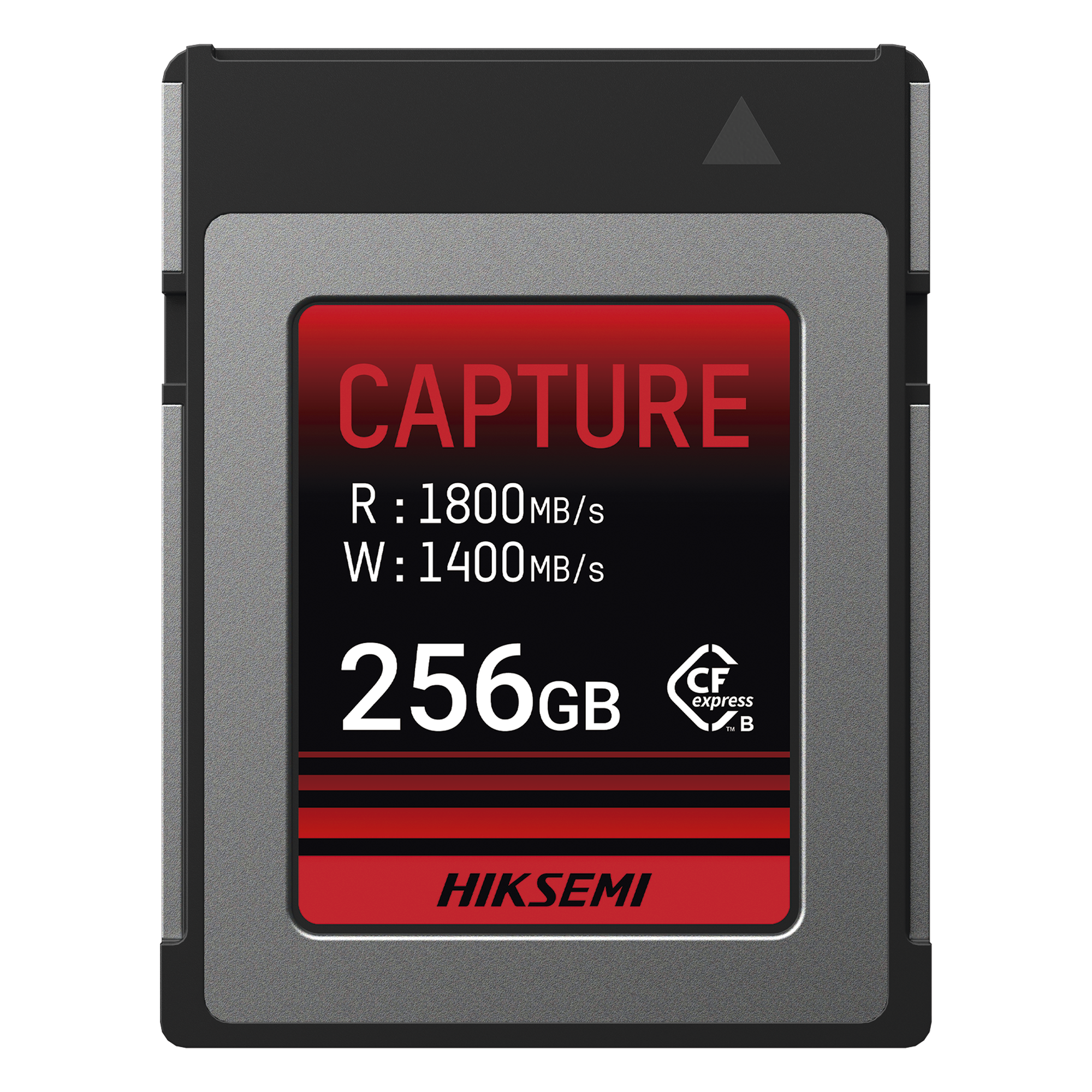 Memoria CFexpress Tipo B / 256 GB / Lectura 1800 MB/s / Escritura 1400 MB/s / PCIe Gen 3×2 / 8K RAW / -10 °C a 70 °C — HIKSEMI by HIKVISION · SKU HS-CFE-E300/256G