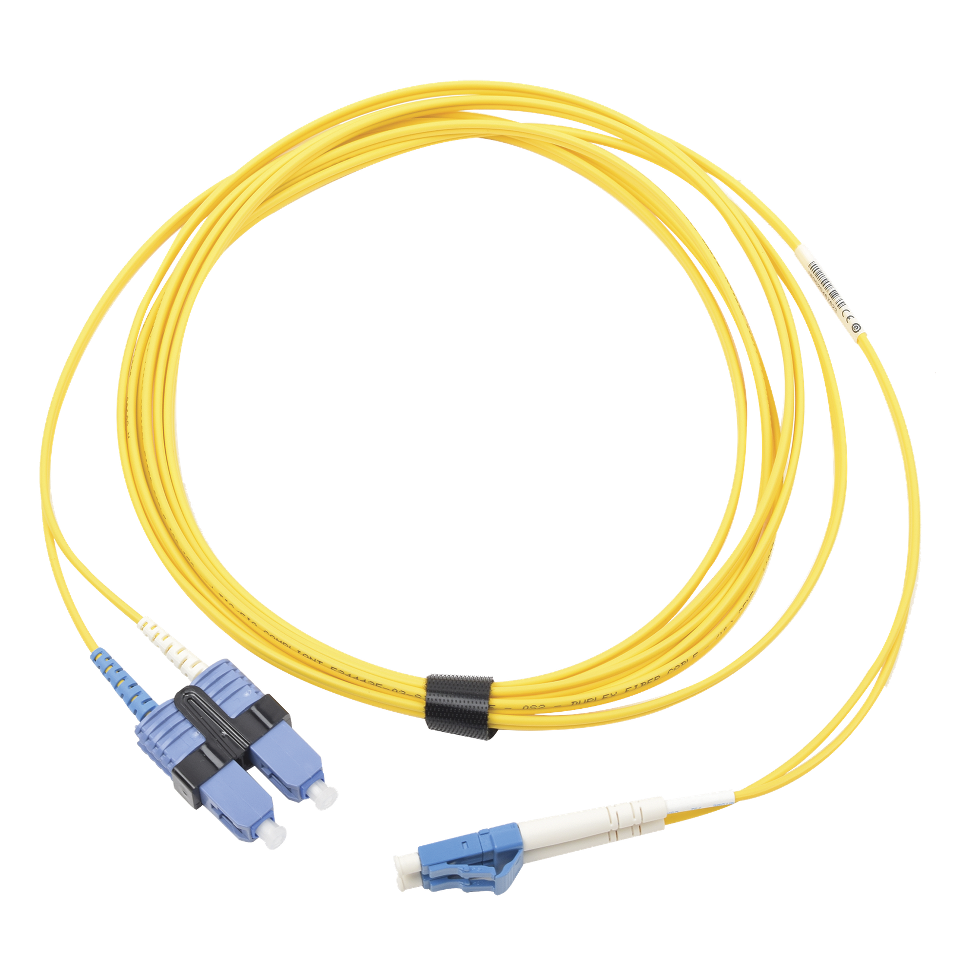 Jumper de Fibra Óptica Monomodo / LC/UPC-SC/UPC Duplex / OS2 / OFNR / 10 m (32.81 ft) / Amarillo — SIEMON · SKU FJ2-LCUSCUL-10