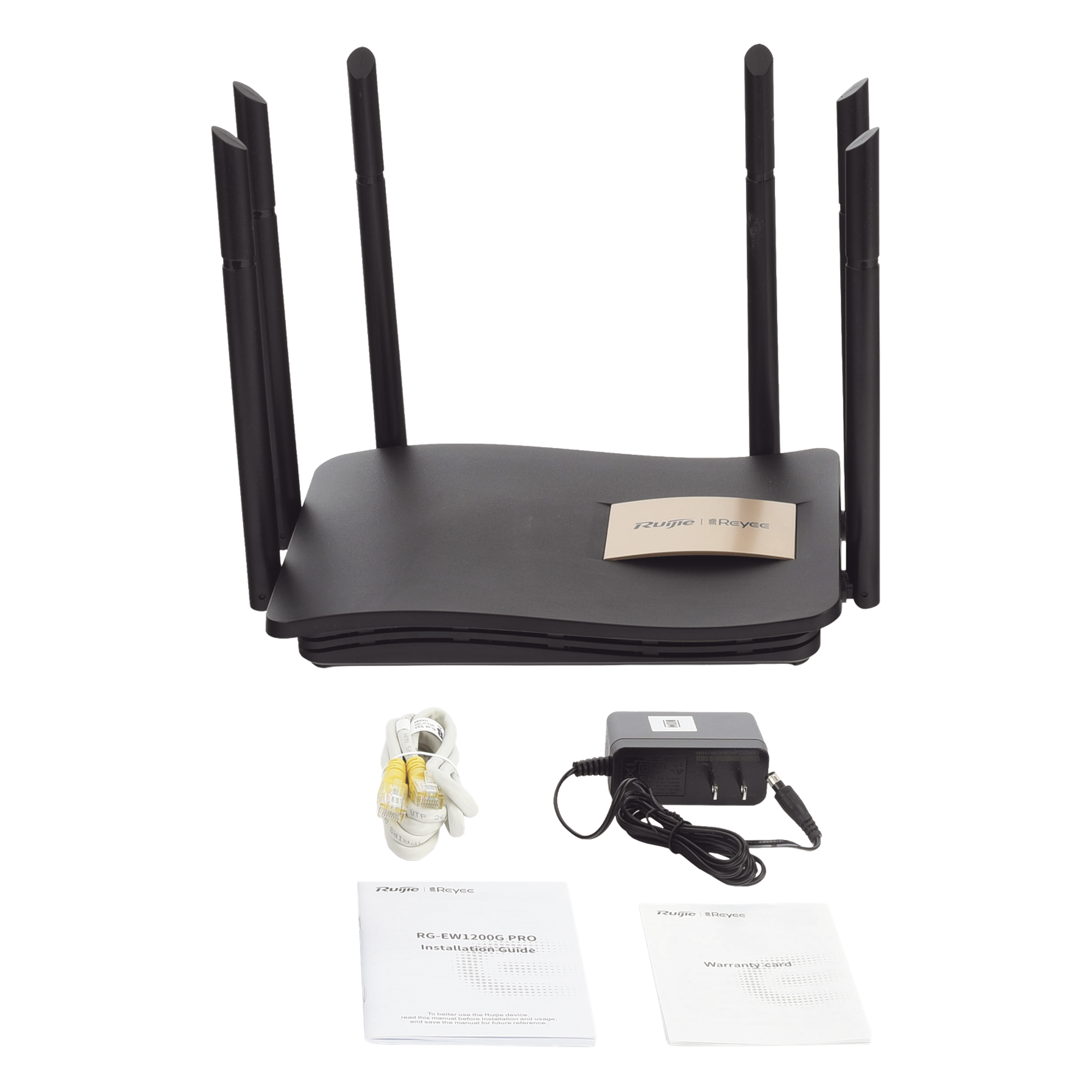 Router Inalámbrico / Wi-Fi 5 / Dual Band 2.4 y 5 GHz / 4 Puertos Gigabit / 6 Antenas 6 dBi / 1,267 Mbps / 96 Usuarios Concurrentes