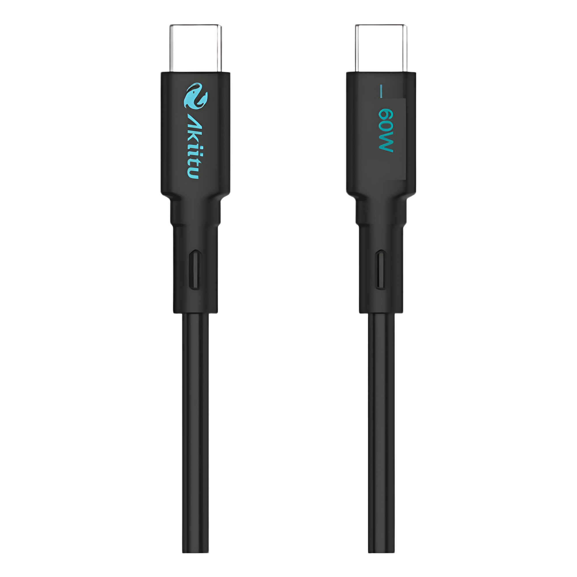 Cable USB-C a USB-C / Carga Rápida 60W / Transferencia 480 Mbps / Magnético Auto-enrollable / Silicona Líquida / 1 m (3.3 ft) — EZVIZ · SKU AKPAC6SM60W
