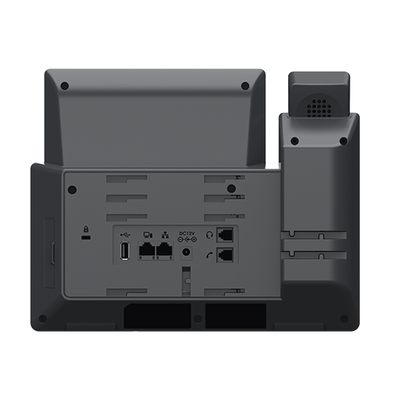Teléfono IP Wi-Fi, Grado Operador, 14 líneas SIP con 6 cuentas, pantalla LCD  5", puertos Gigabit, Bluetooth, PoE, codec Opus, IPV4/IPV6 con gestión en la nube GDMS