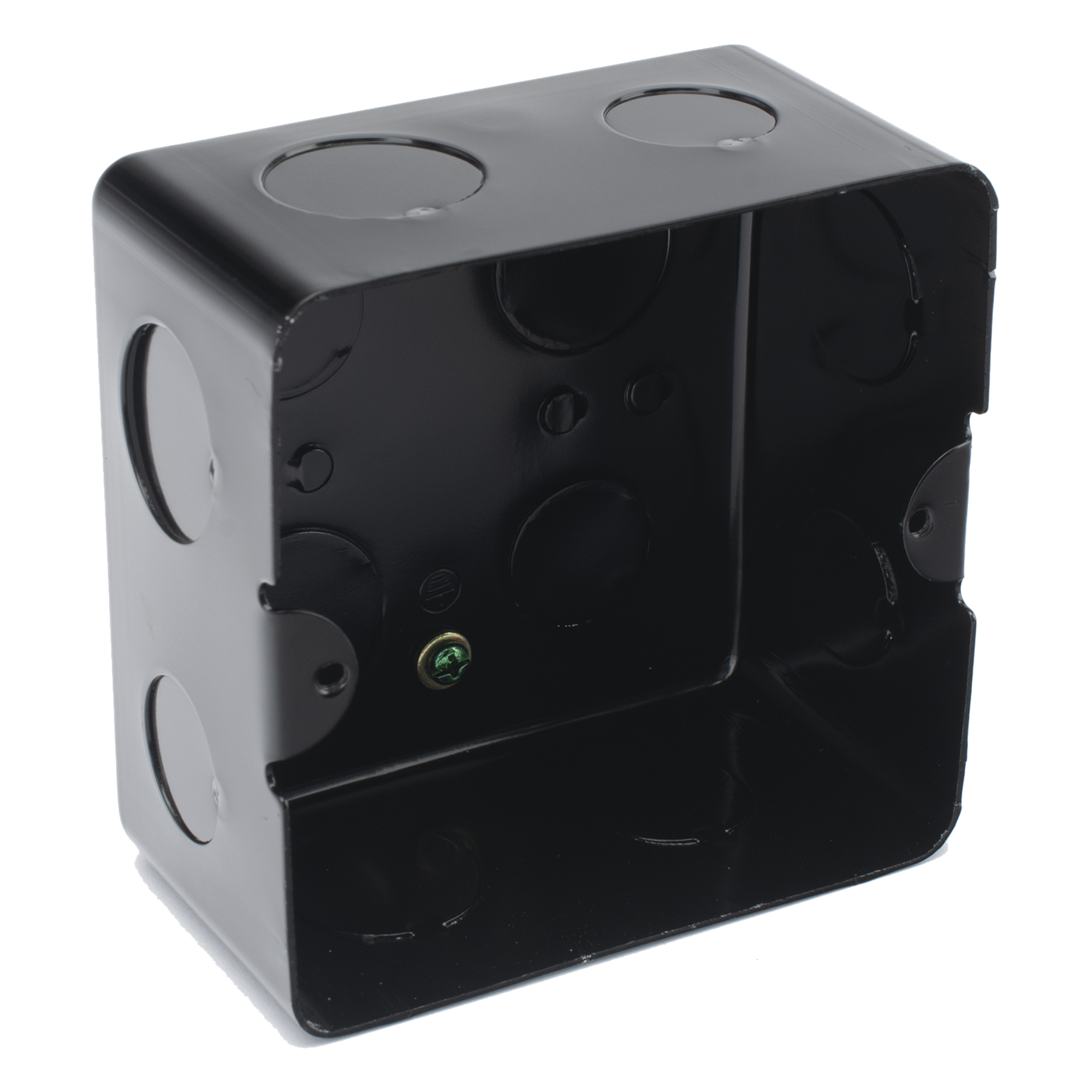 Caja de Registro / Acero Galvanizado 1.45-1.50mm / 10x10 cm (3.94x3.94 in) / Incluye Tapa y Tornillos / Negro — THORSMAN · SKU TMK10X10