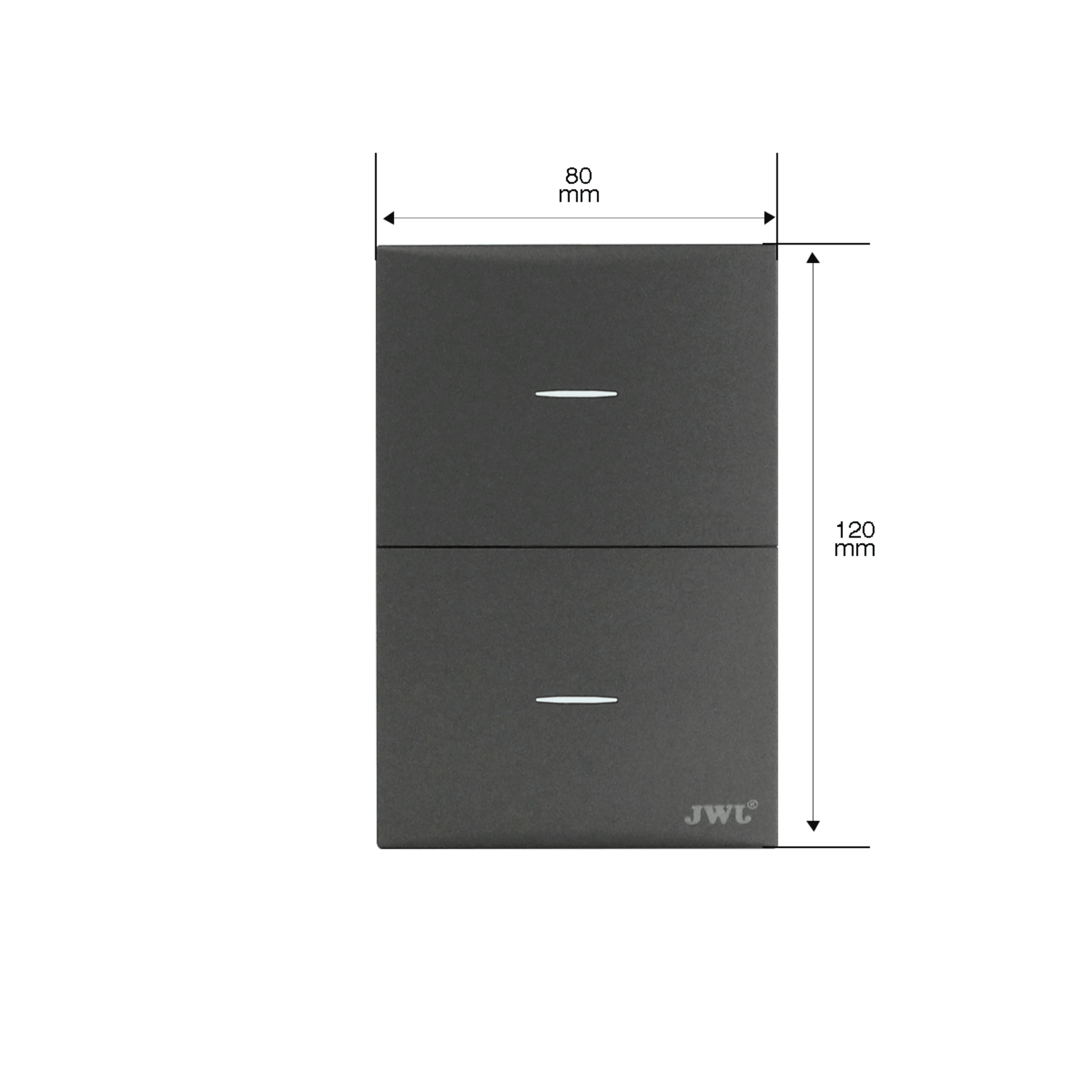 Placa con2 Interruptores Escalera  10 A 127 V  60 Hz.