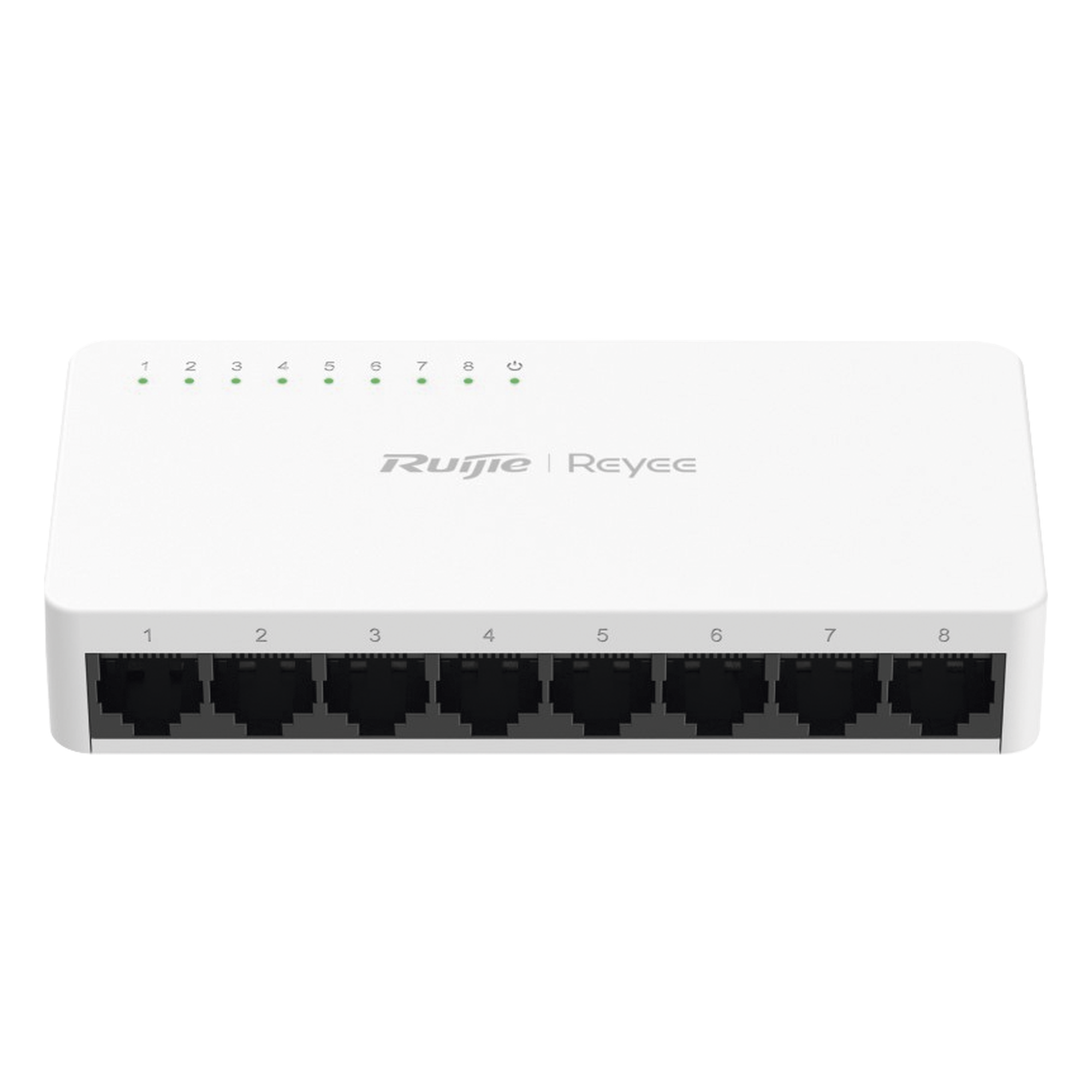 Switch No Administrable / 8 Puertos Gigabit / Plug & Play / Cloud Visibility / Sin Ventilador / 3.47W — RUIJIE · SKU RG-ES08G-L