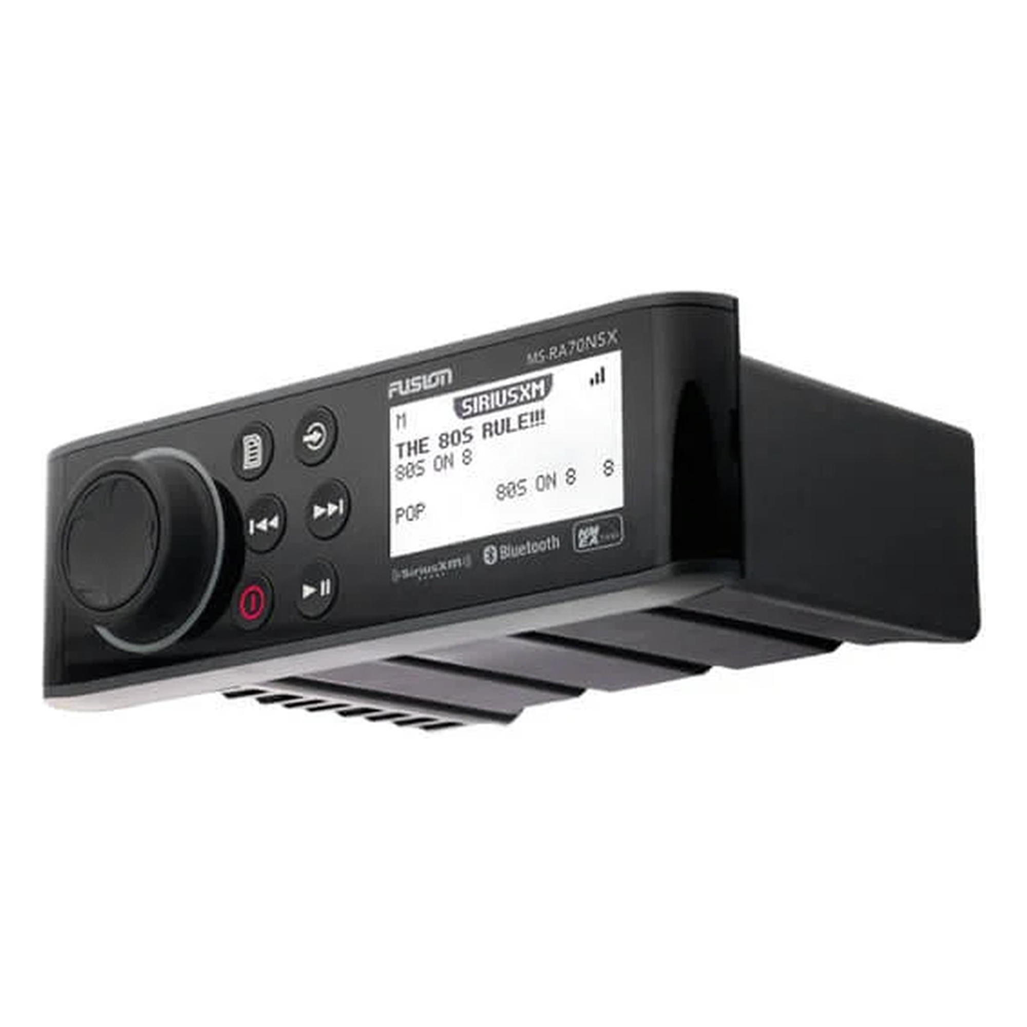 Sistema de Audio Marino / Pantalla LCD Monocroma 2.6" / Multi-Zone 2 Zonas / Potencia Pico 200 W / Bluetooth y ANT / IPX7 / Compatible SiriusXM y DAB+