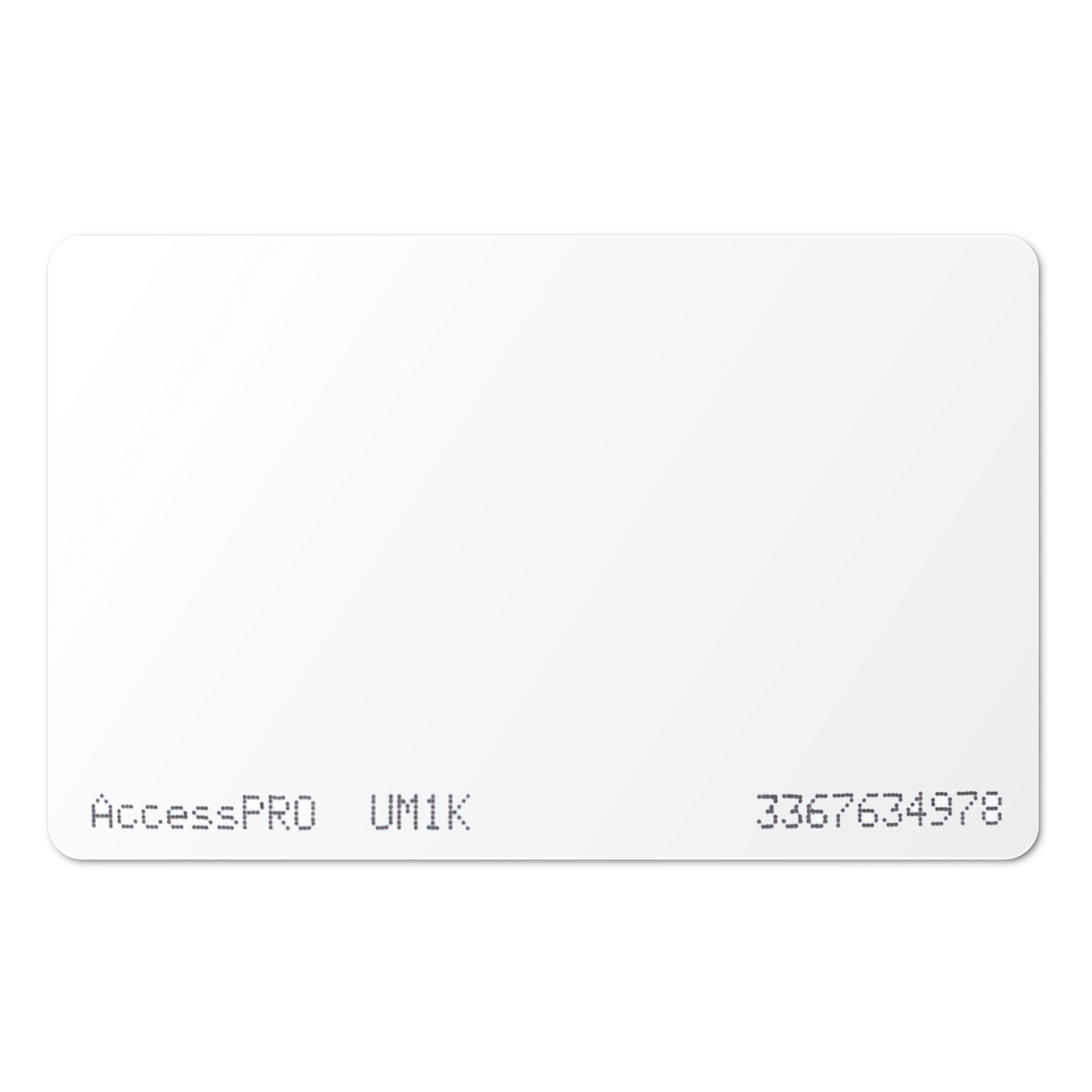 Tarjeta Dual / UHF 900MHz EPC Gen2 / MIFARE 13.56MHz 1K / ISO PVC 85.6x54x1mm / 3.37x2.13x0.04in — ACCESSPRO · SKU ACCESS-DUAL-UM