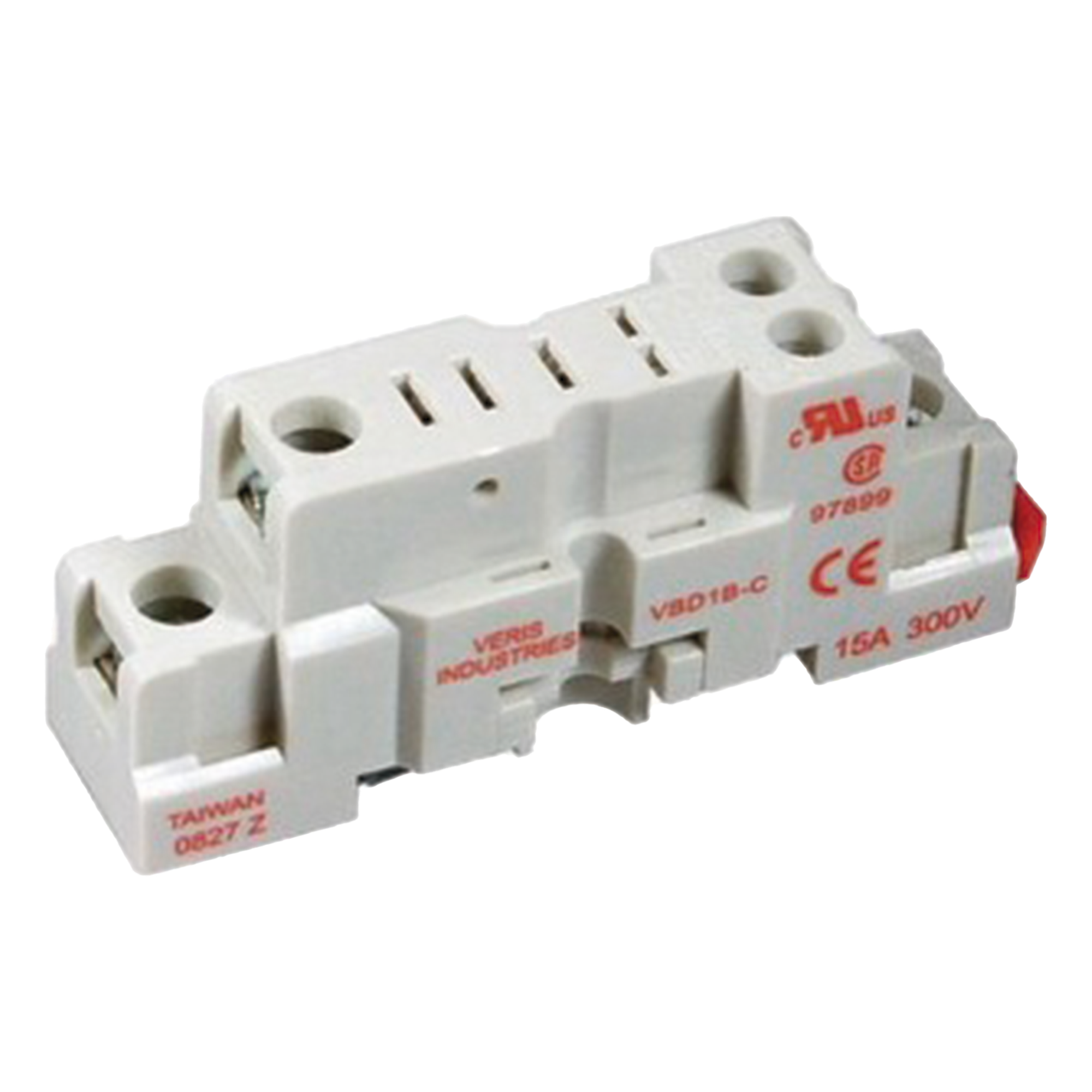 Base Socket para Relé SPDT / 15 A / 300 V / Montaje Riel DIN 35 mm o Lateral / Terminales Finger-Safe — HONEYWELL BMS · SKU VBD1B-C