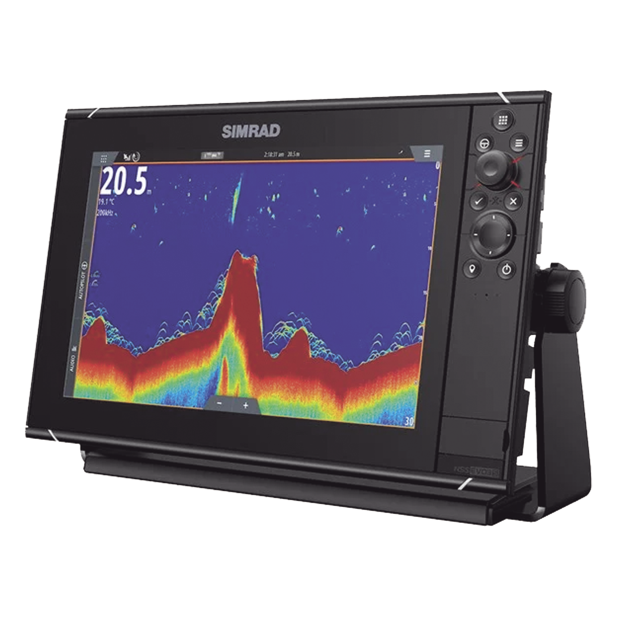 Pantalla Náutica / 12 Pulgadas SolarMAX IPS / Procesador iMX 8 / Ecosonda CHIRP 1 kW / Wi-Fi iOS y Android / Cartografía C-MAP Preinstalada — SIMRAD · SKU 000-15403-002
