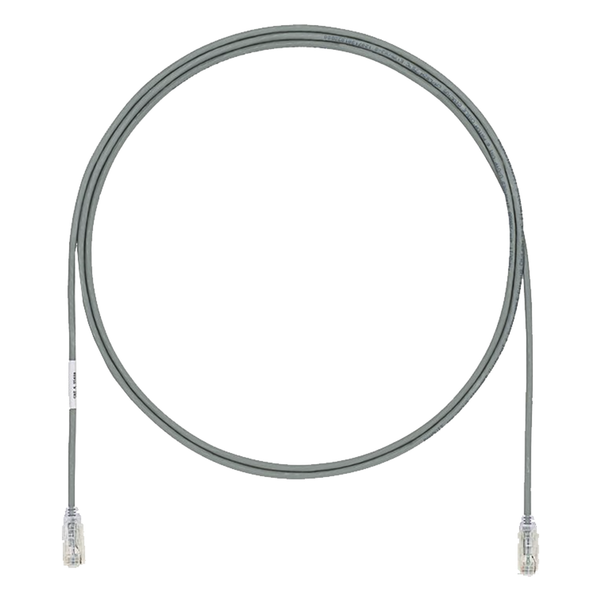 Cable de Parcheo UTP / Cat6A / 28AWG / CM-LSZH / 0.30 m (1 pie) / Gris — PANDUIT · SKU UTP28X1GY