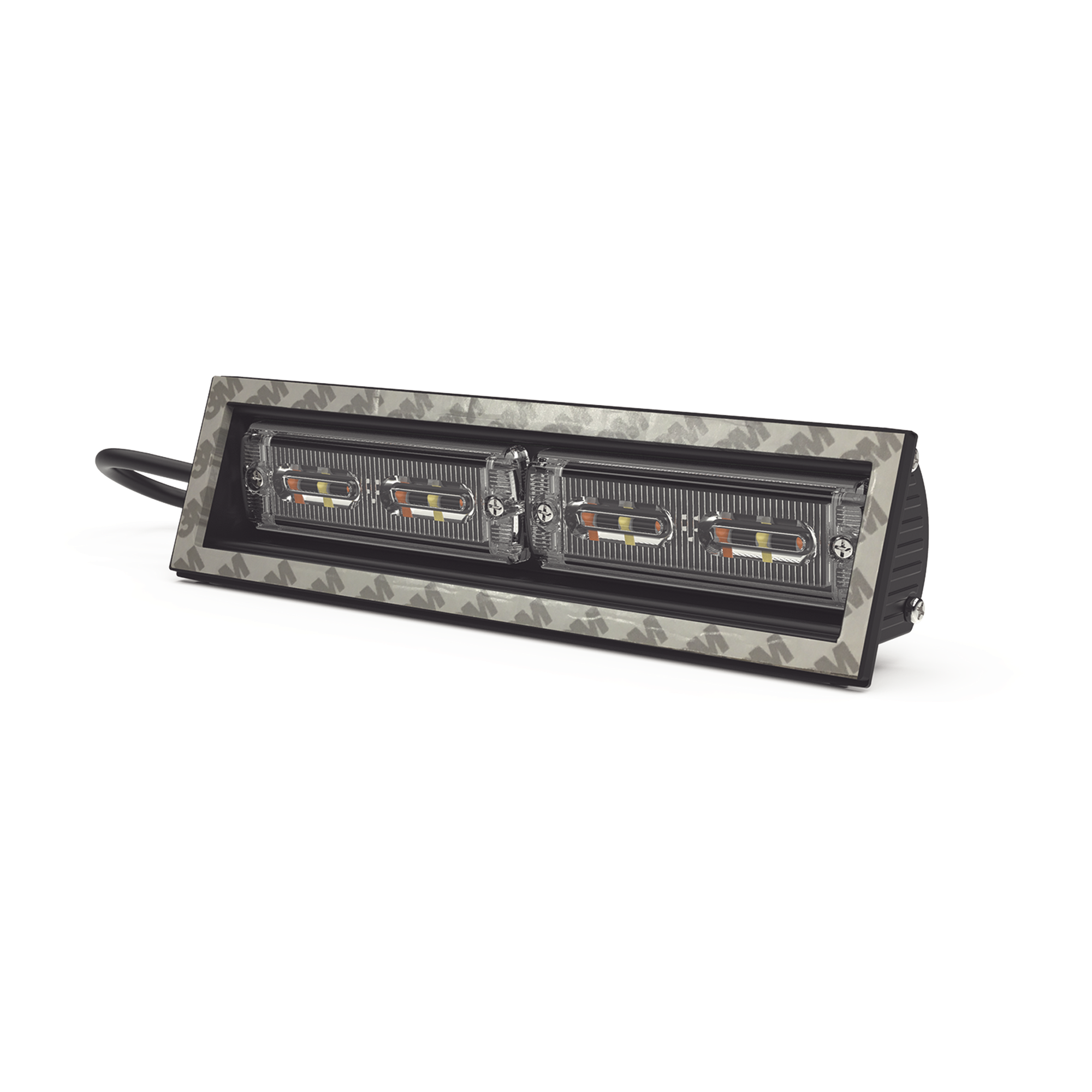 Luz direccional cubierta de ventana / 12-24 Vcc / 2 cabezales dual color / Rojo/Claro/Azul/Claro / 1.7A / 2 x 7.8 x 1.5 in — ECCO · SKU ED3974RWBW