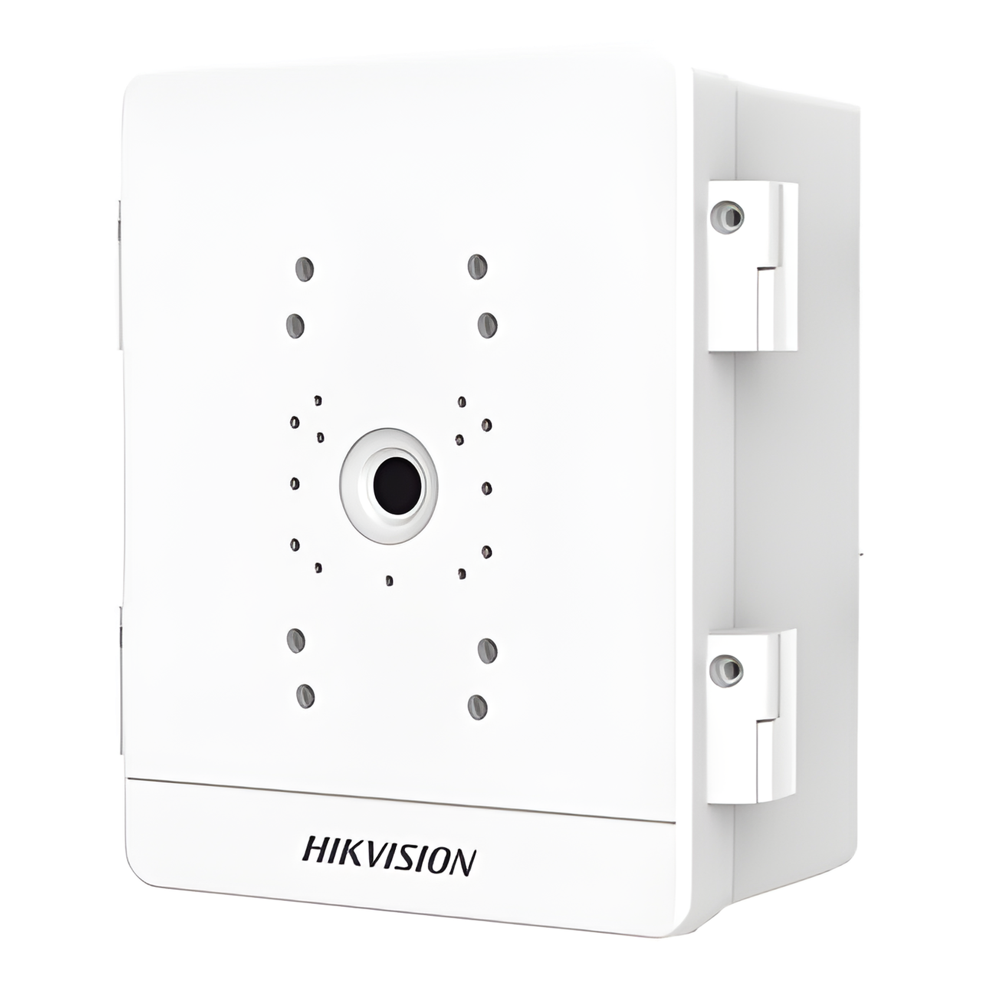 Caja de Seguridad para Videovigilancia / IP66 / IK10 / Carga 8 kg (17.64 lb.) / Temperatura -40°C a 60°C (-40°F a 140°F) / Montaje Poste o Pared — HIKVISION · SKU DS-SBOX-01