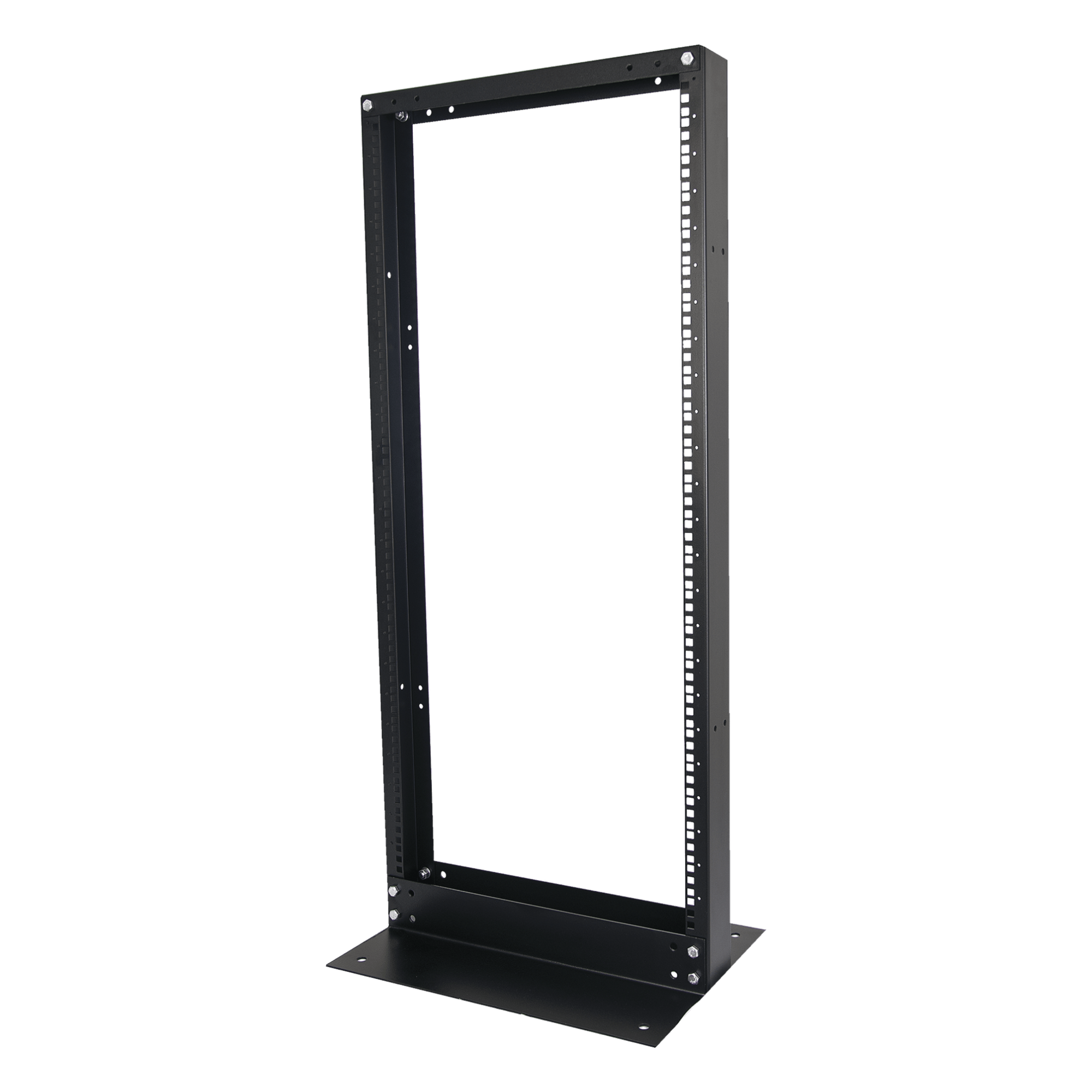 Rack de 2 Postes / 24 UR / 19" EIA-310D / Carga 460 kg / Base L para Piso / Acero Cal. 11 y 14 — LINKEDPRO BY EPCOM · SKU EIRL-5524