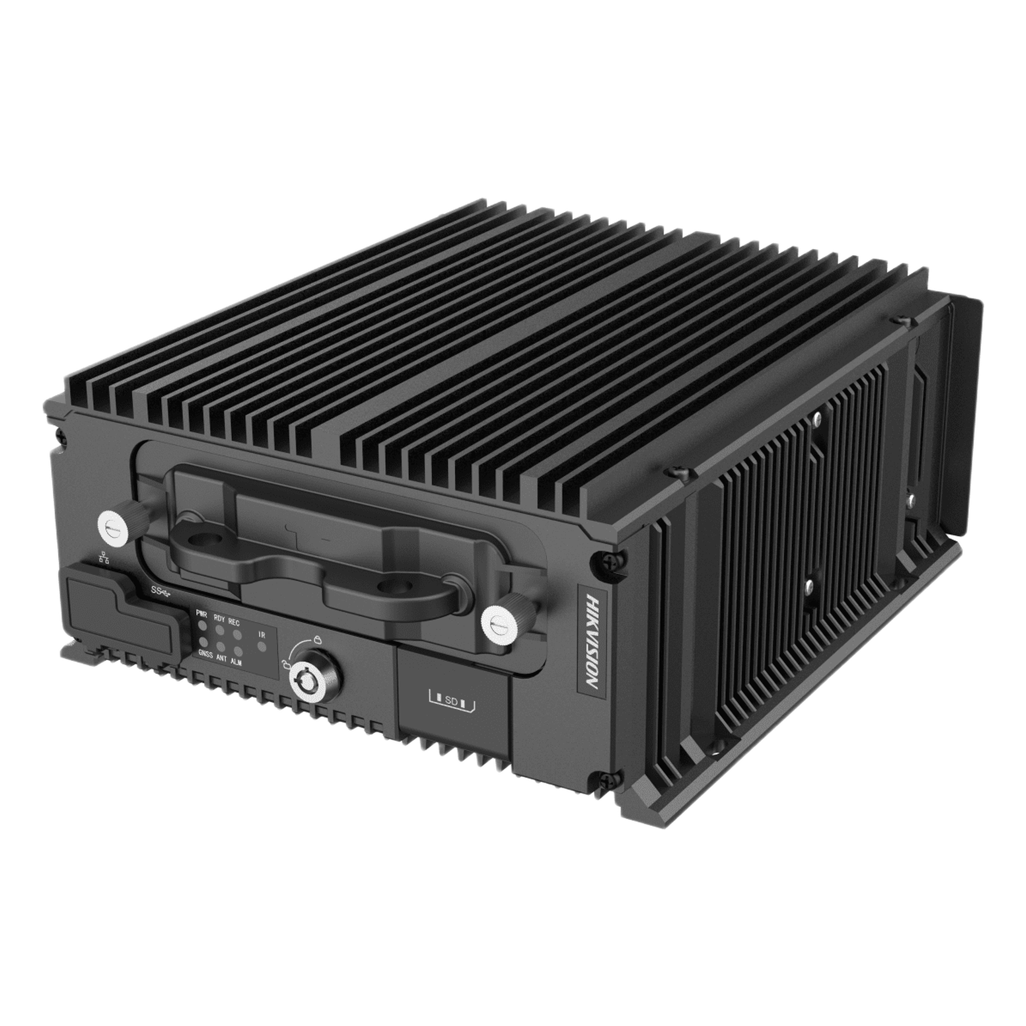 DVR Móvil Híbrido / 16 Canales 1080p / 8 IP + 8 TurboHD / GPS y GLONASS / ADAS / DSM / SSD 4TB + HDD 2TB / Sin Ventilador -25°C a 70°C (167°F) — HIKVISION · SKU AE-MD7083