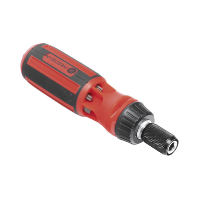 Desarmador 6 en 1 con Mango de Agarre Plástico (Torx #10 y #20, Hexagonal #5, PH0, PH2, Plana #5) 