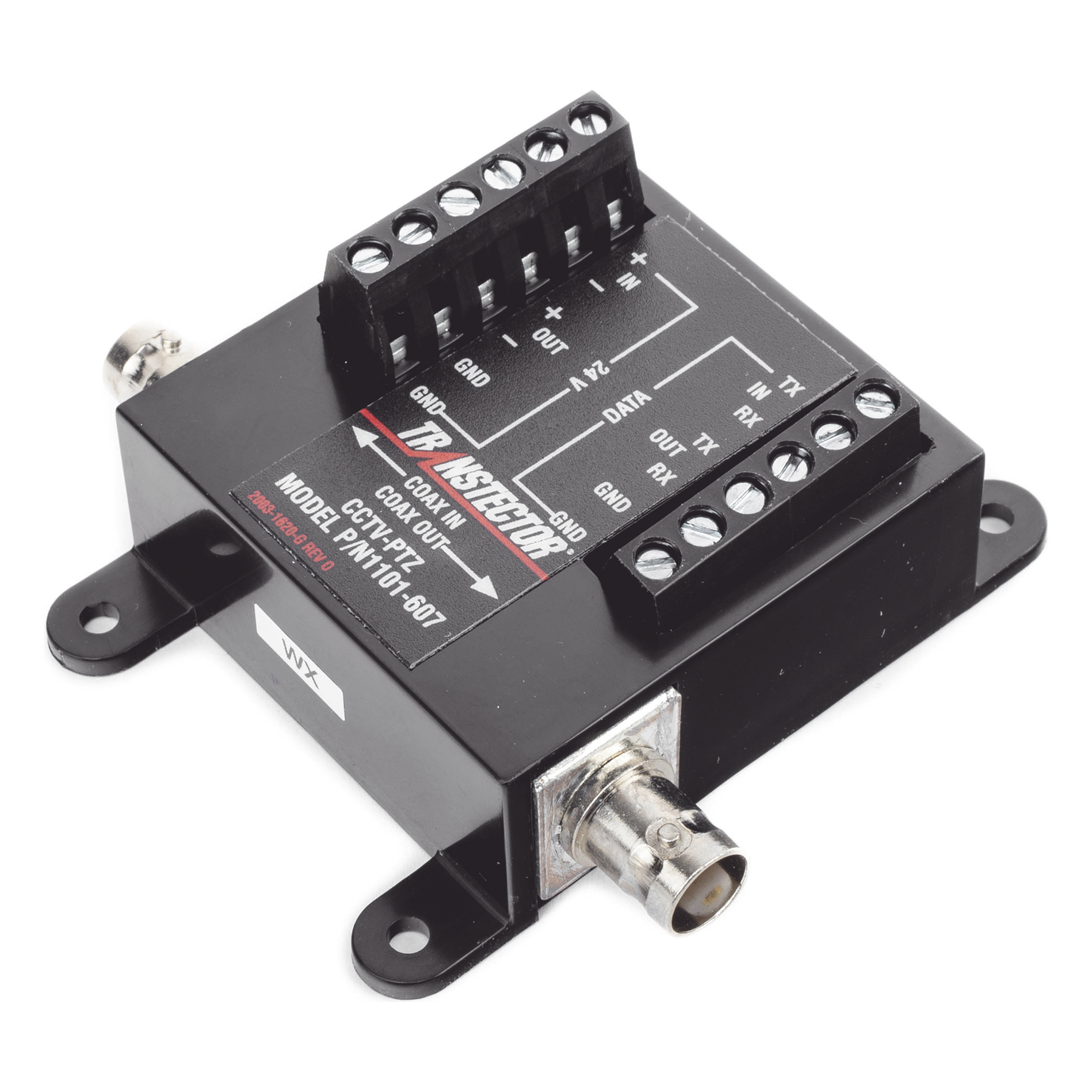 Protector CCTV PTZ / SASD / 12-24V + Coaxial BNC + RS-232/422/485 / 150A / Bidireccional / -40 a 65°C