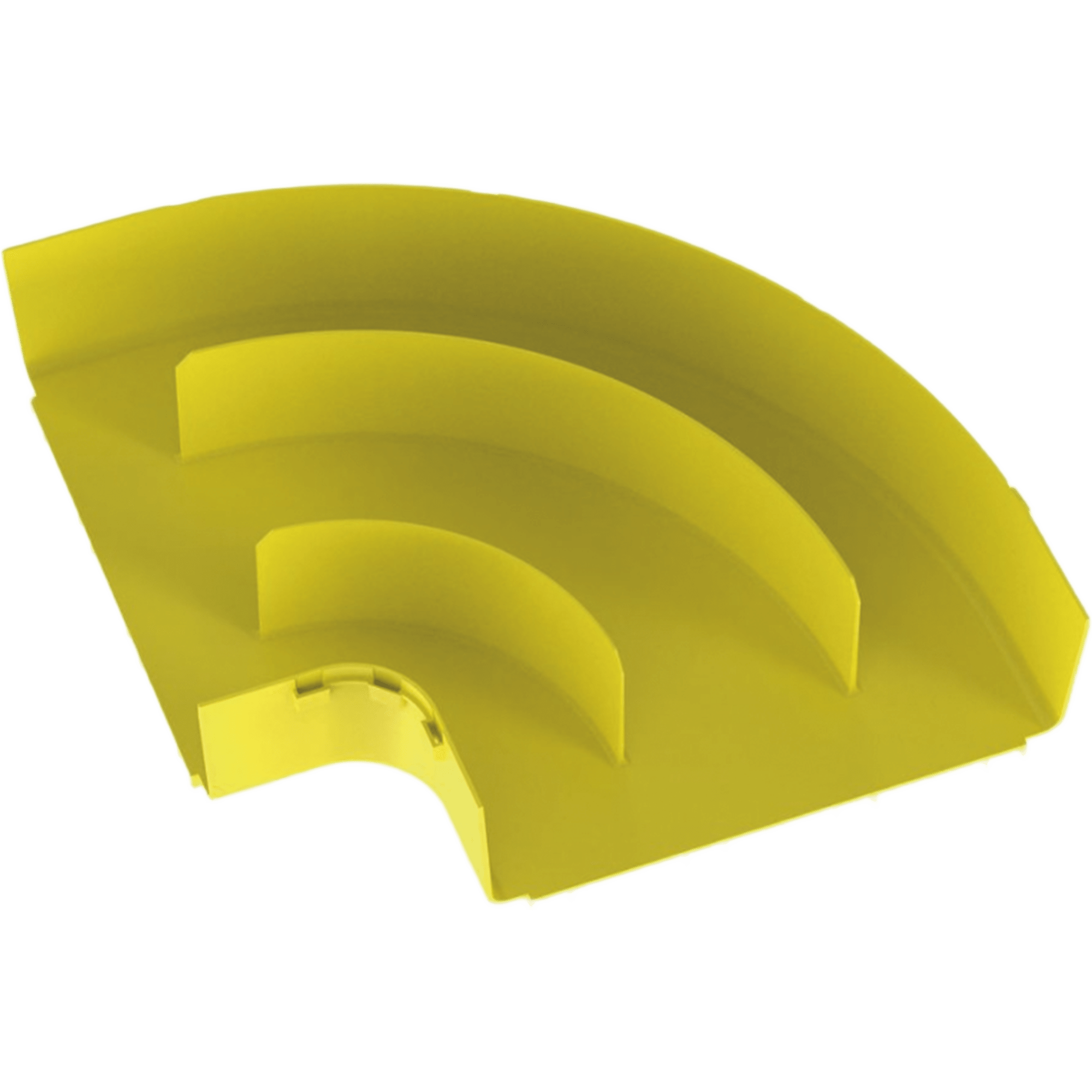 Ángulo Recto a 90º Horizontal, Para Canaletas FiberRunner™ 12X4, Color Amarillo