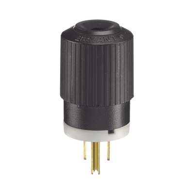 Clavija Negra 15 A 125 V CA 2 Polos 3 Hilos (NEMA 5-15P).  
