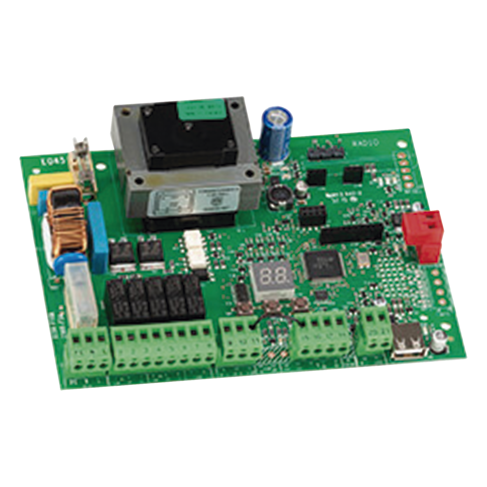 Tarjeta Electrónica / Control de Puertas Automáticas / Compatible Sistemas FAAC / Diseño Compacto / LED Diagnóstico · SKU 790077