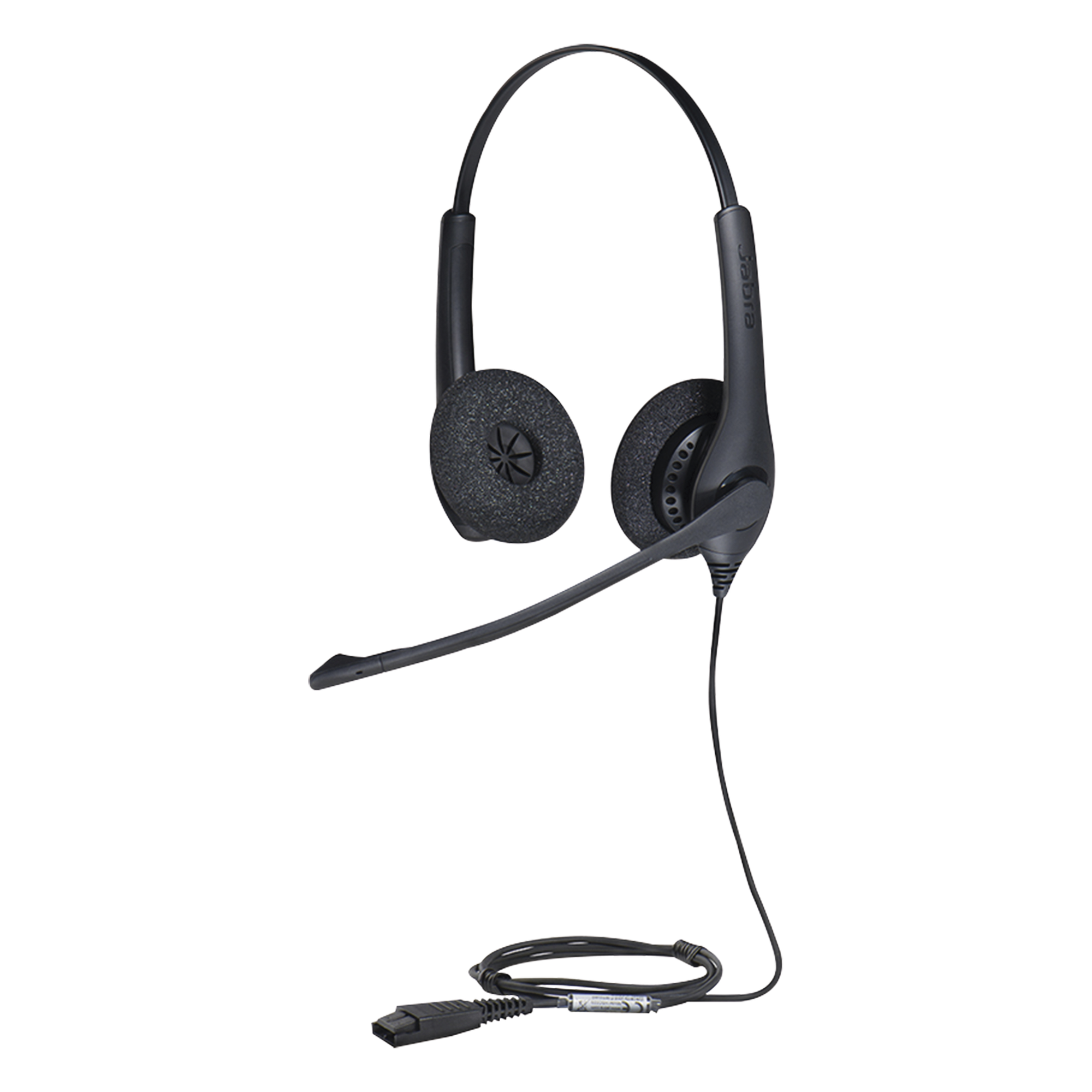 Diadema Profesional / Cancelación de Ruido Avanzada / Brazo Articulado 270° / DSP Anti-Eco / PeakStop / Contact Center — JABRA · SKU BIZ-1500-DUO-QD