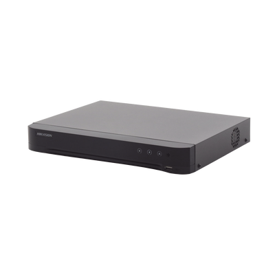 DVR 8 Canales TurboHD + 8 Canales IP / 8 Megapixel (4K) / Acusense (Evita Falsas Alarmas) / Audio por Coaxitron / 1 Bahía de Disco Duro / 8 Entradas de Alarma / 4 Salidad de Alarma / H.265+ 