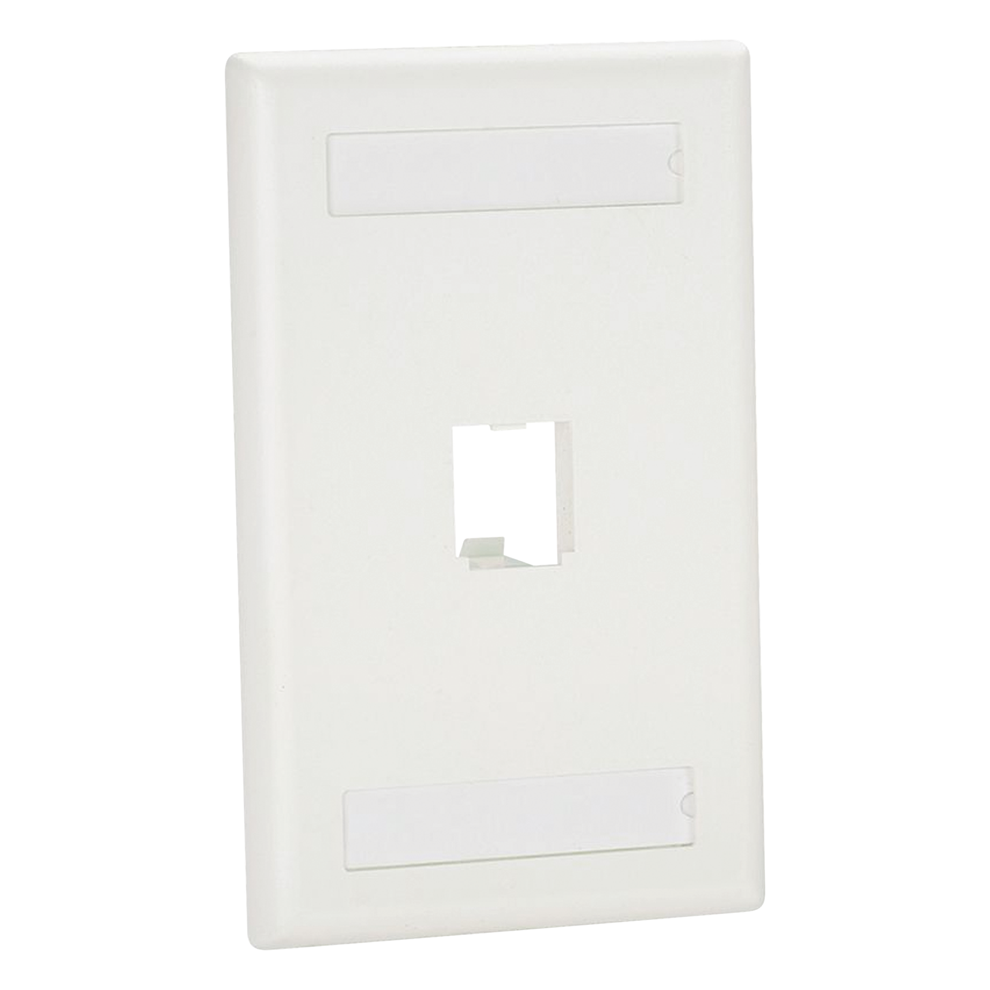 Placa de Pared Vertical / 1 Puerto Mini-Com / Diseño Plano / 2.75 x 4.5 pulgadas / Blanco — PANDUIT · SKU CFPL1WHY