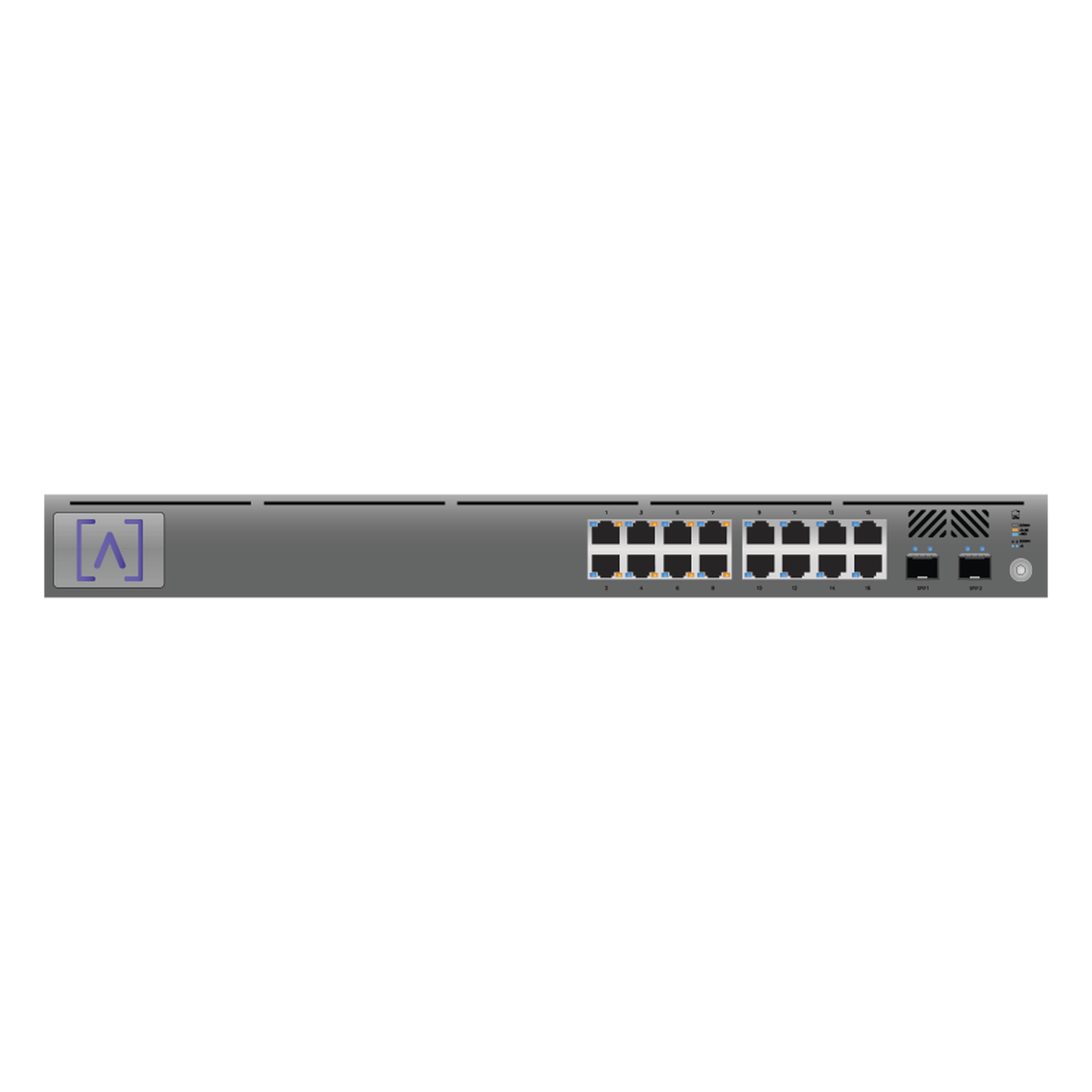 Switch Gigabit PoE+ Administrable / 16 Puertos 10/100/1000 Mbps / 2 Puertos SFP Uplink / Presupuesto PoE 120W / Gestión en la Nube — ALTA LABS · SKU S16-POE