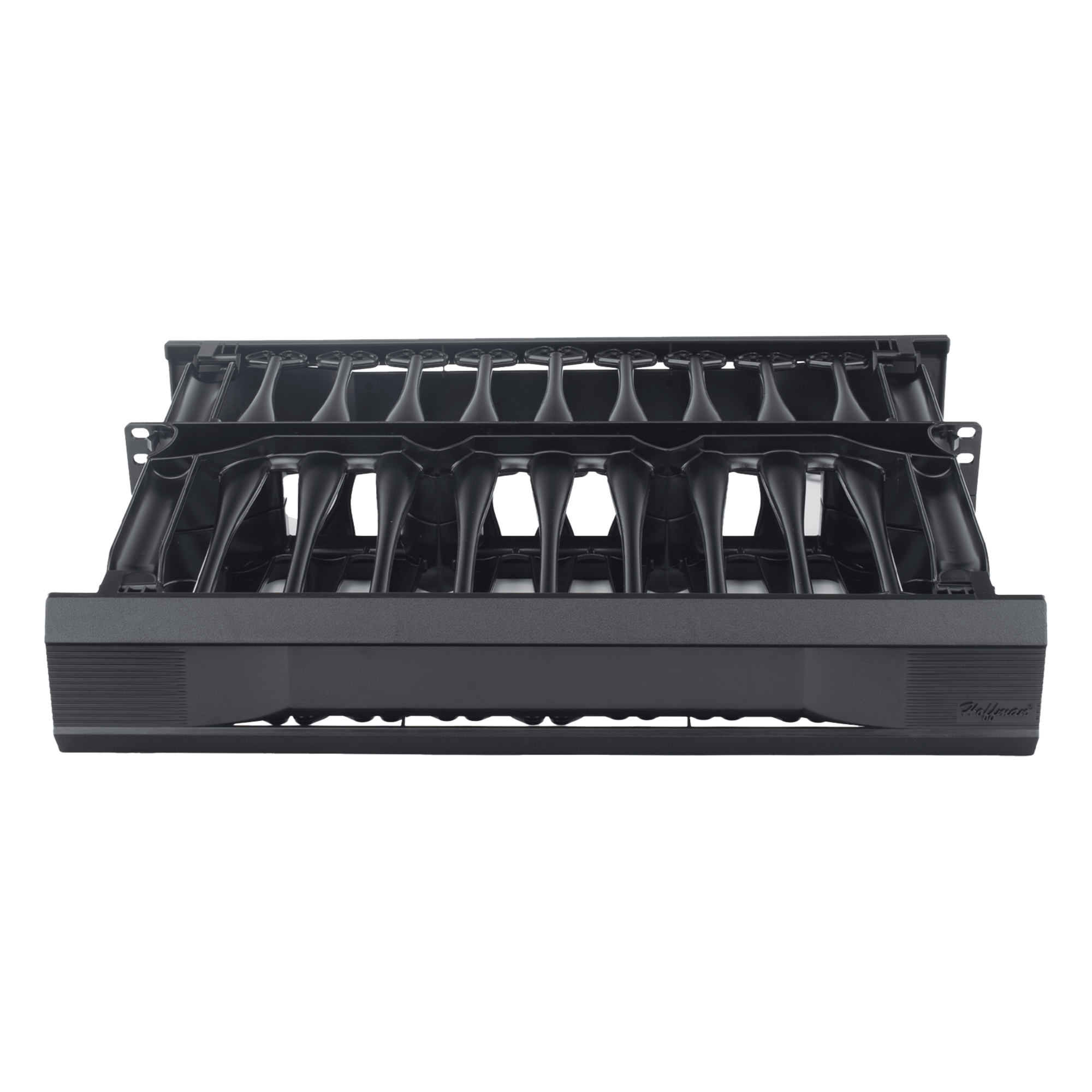 Organizador de Cables Horizontal / Doble Cara Frontal y Posterior / Rack 19in / 2 UR / Capacidad 223 Cables Cat 5e