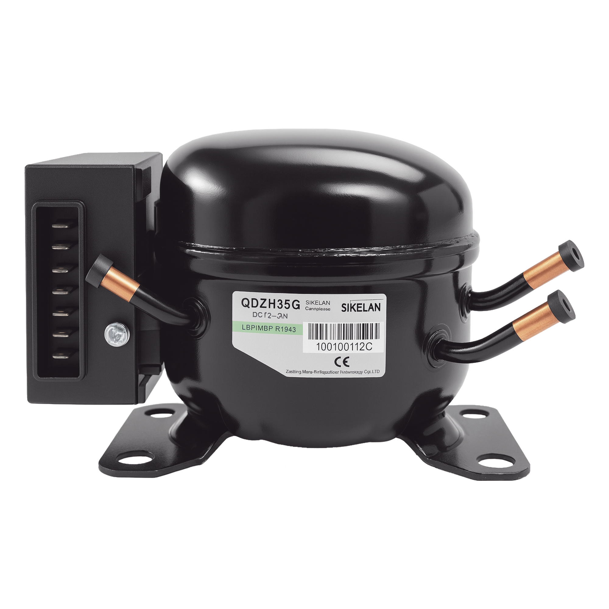 Compresor para Refrigerador / Gas R134a / Compatible BCD105 y EPLFZ100 / Color Negro — EPCOM POWERLINE · SKU QDZH35G