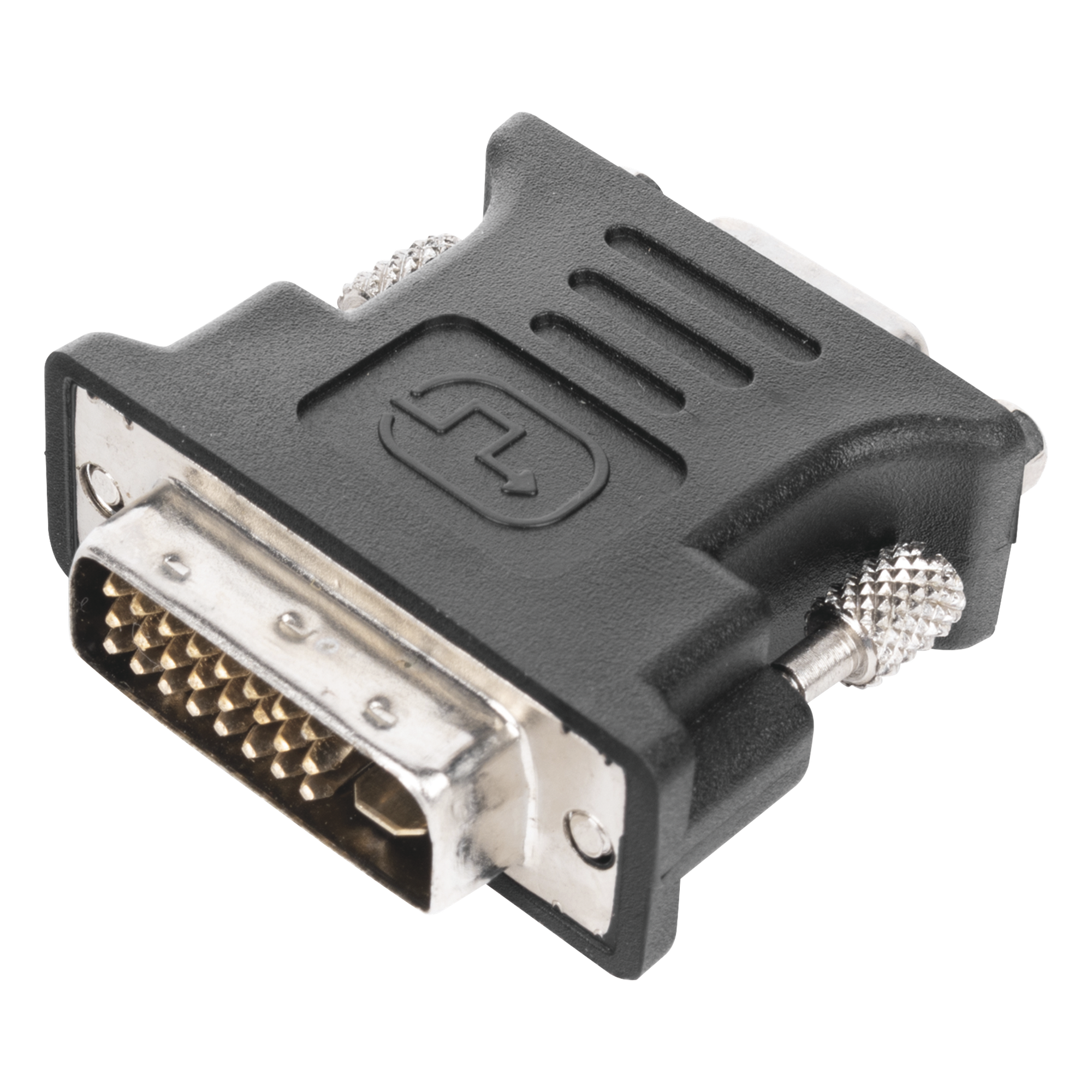 Adaptador DVI / Macho a VGA Hembra / 1080p / Conectores Chapados en Oro — EPCOM POWERLINE · SKU DVI-VGA