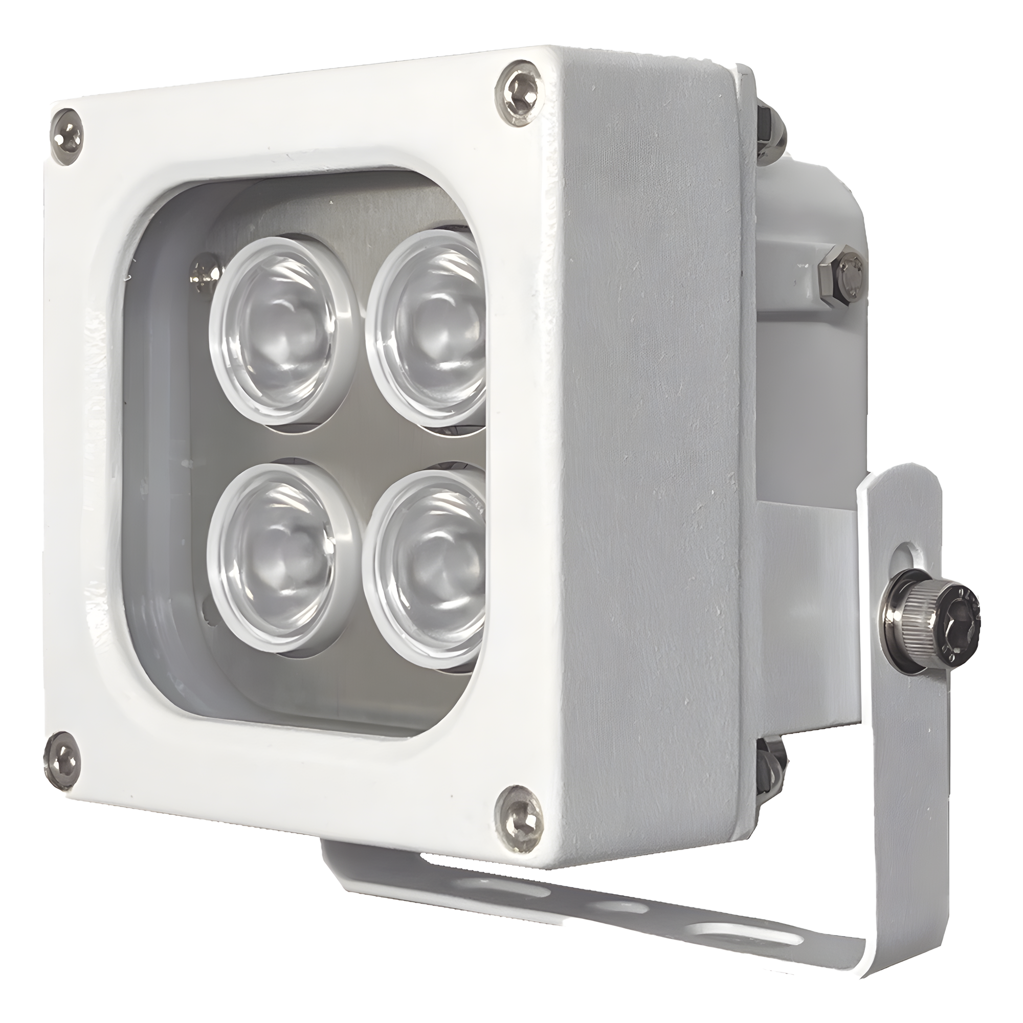Iluminador LED / Luz Blanca / Alcance 10 m (32.8 ft) / Ángulo 120° / IP66 / 12VCC/24VCA / Fotocélula Integrada — HYPERLUX · SKU HL120WH10W