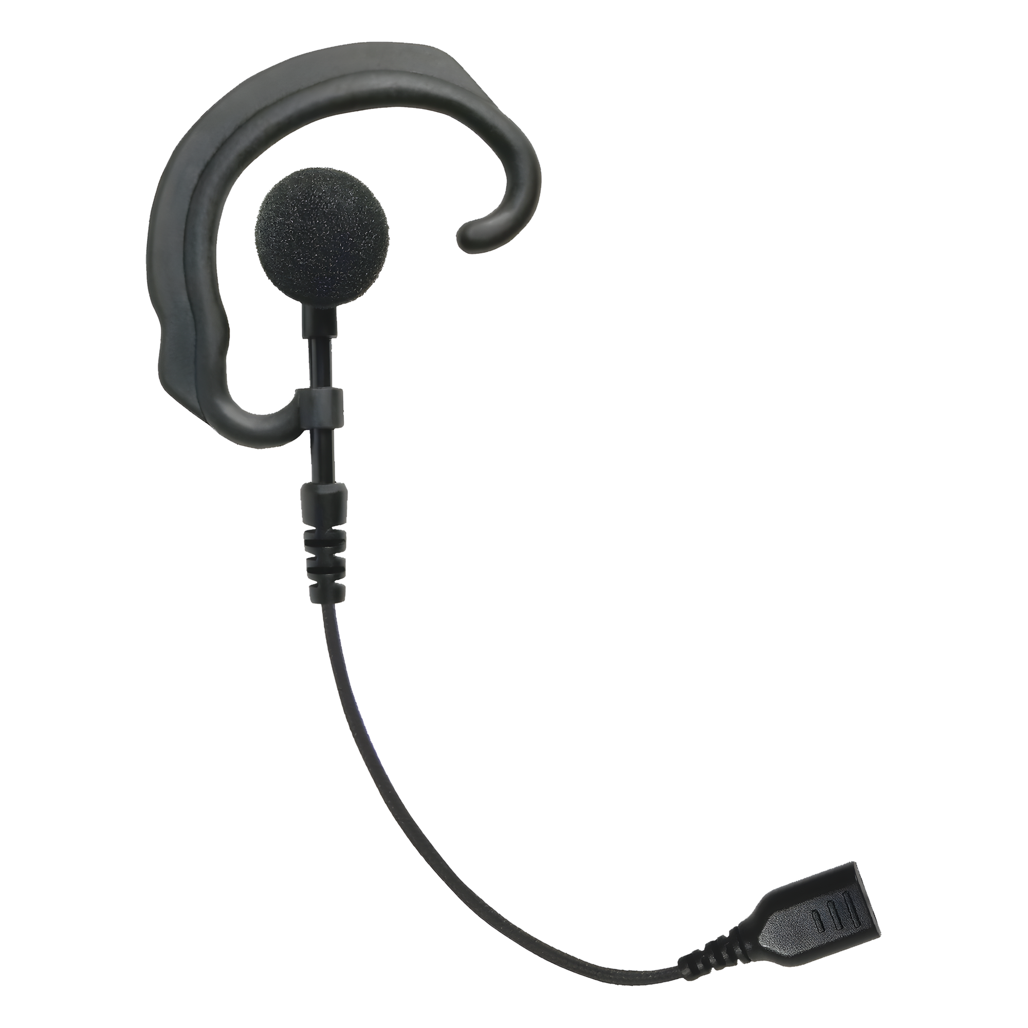 Auricular de Gancho para Oído / Cable de Fibra Trenzada / Conector SNAP / Altavoz Giratorio / Compatible Micrófono Solapa 1 o 2 Hilos — PRYME · SKU SNP-EH