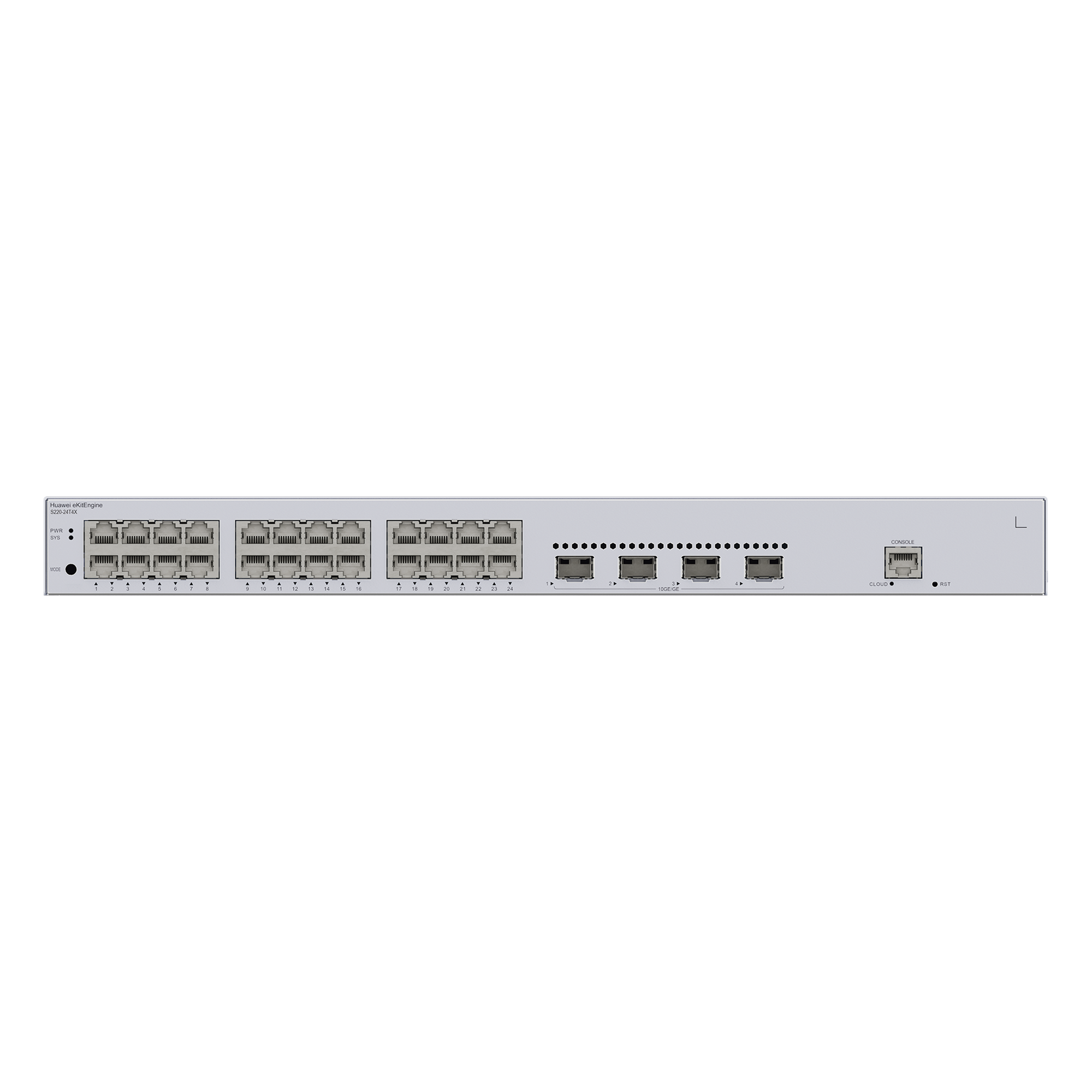 Switch Administrable Capa 2 / 24 Puertos Gigabit / 4 Uplink 10GE SFP+ / Capacidad 128 Gbps / Diseño 1U Rack