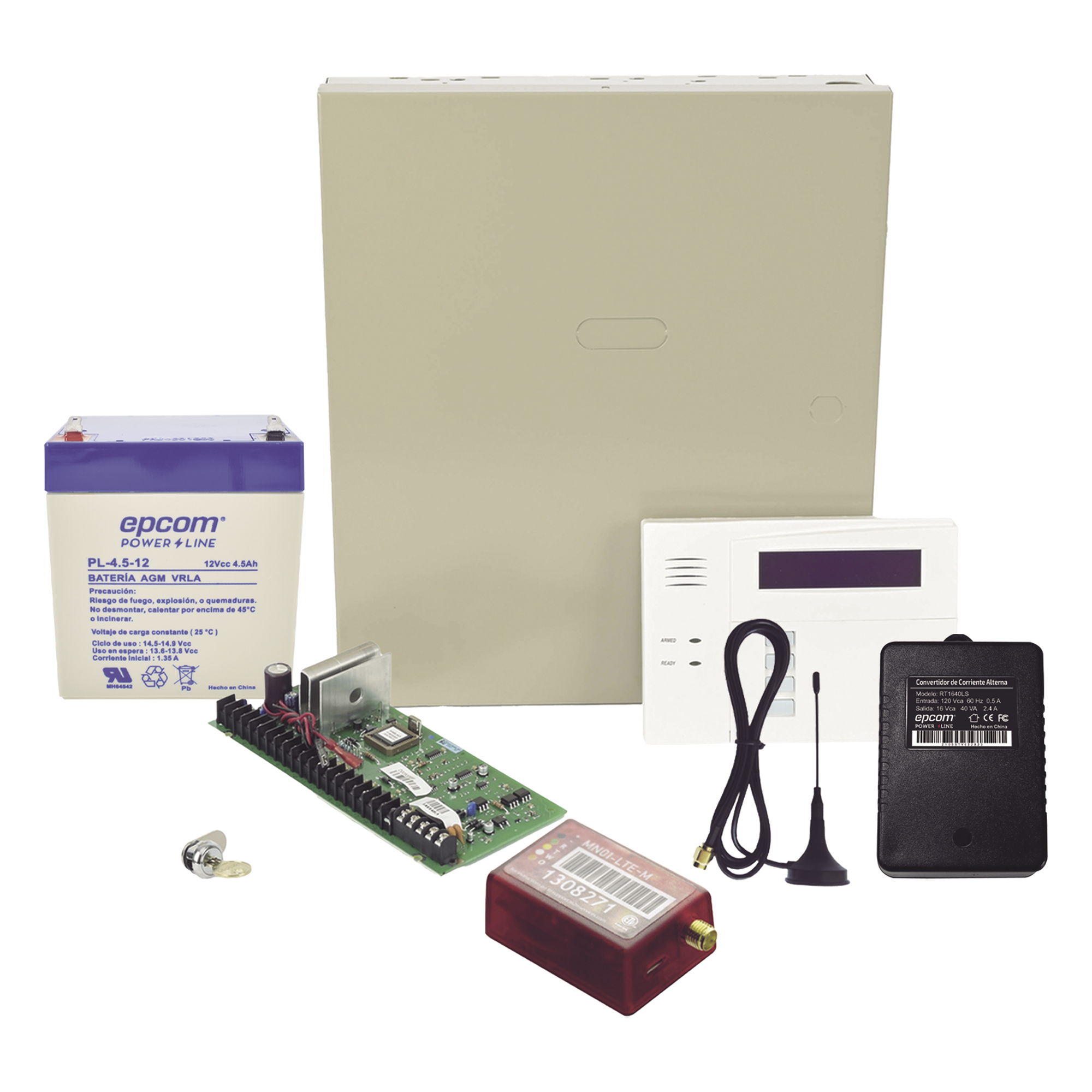 Panel de Alarma Híbrido / 48 Zonas / Comunicador Celular 4G LTE-M/5G / Teclado-Receptor Inalámbrico / 3 Particiones / 48 Códigos de Usuario — HONEYWELL HOME RESIDEO · SKU VISTA48MN02/6160RF