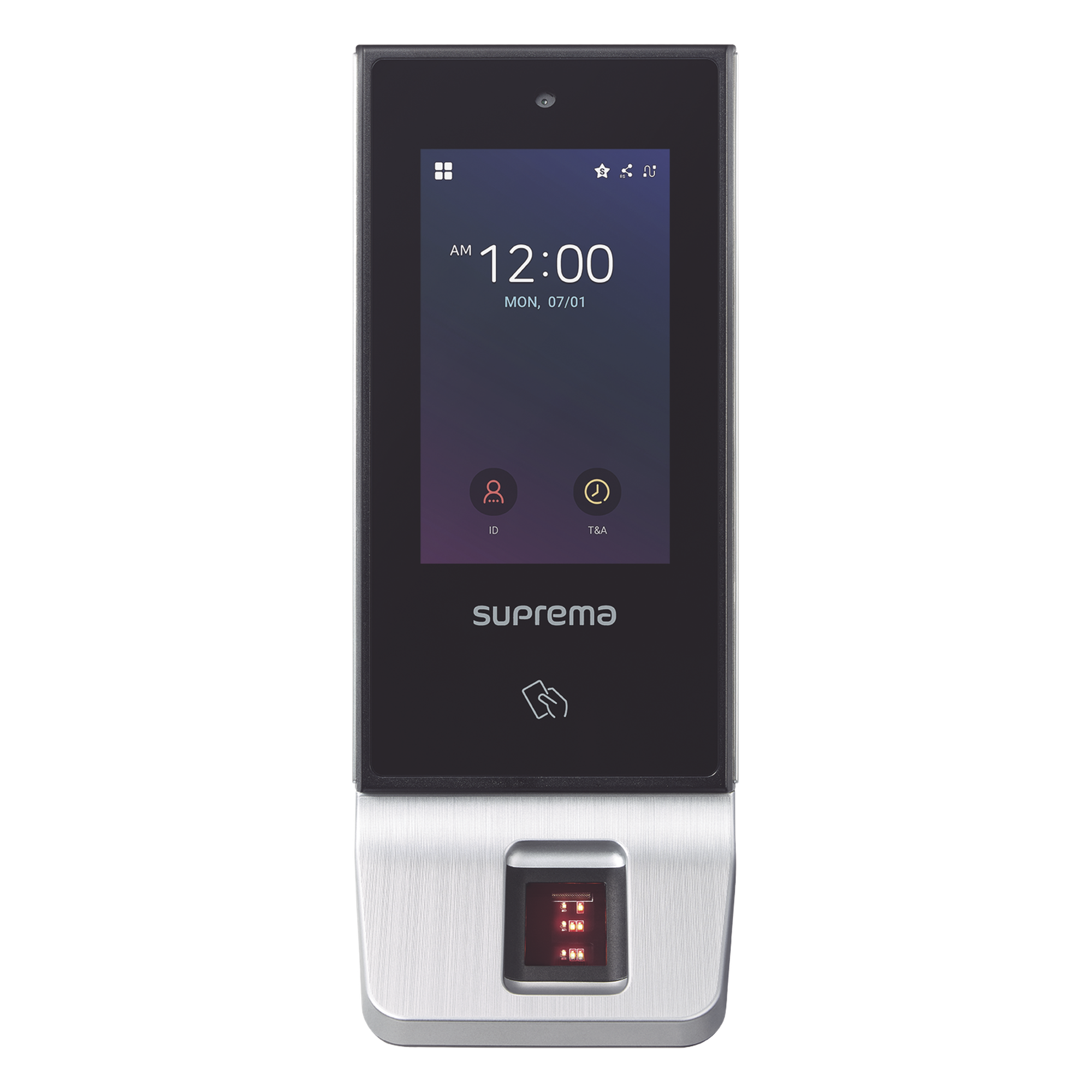 Terminal de Control de Acceso / Multitecnología / Huella / RFID Mifare / Bluetooth / Pantalla Táctil 4' / IP65 / PoE — SUPREMA · SKU XS2OAPB