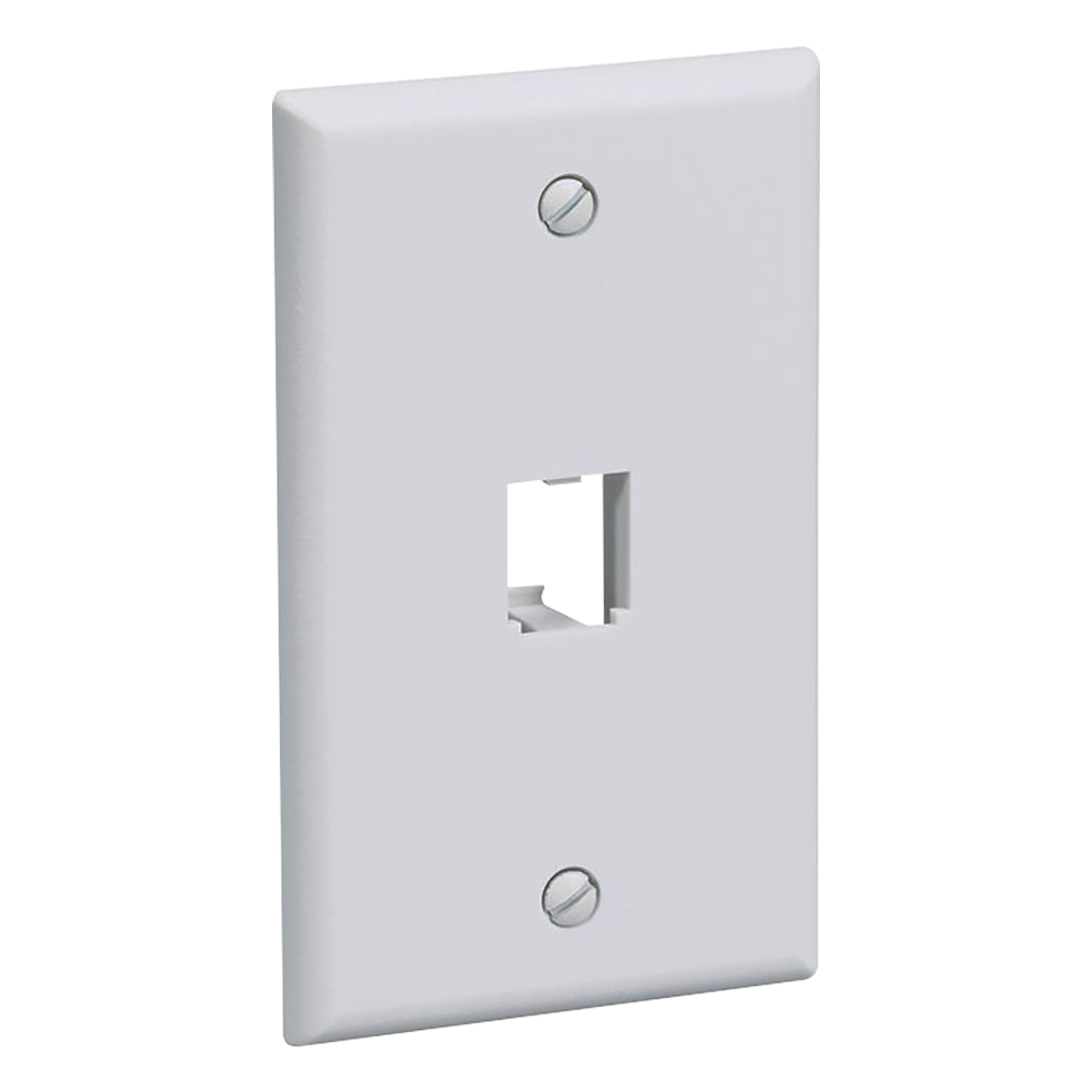 Placa de Pared Vertical / 1 Puerto Mini-Com / Diseño Plano / ABS / 69.8 x 114.3 mm (2.75 x 4.5 pulg) — PANDUIT · SKU CFP1WH
