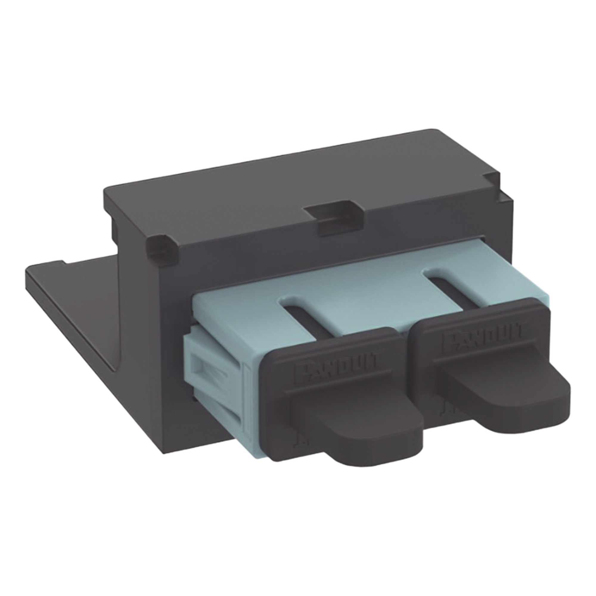 Módulo Acoplador / SC Duplex / Fibra Multimodo OM3/OM4 / Mini-Com / Cerámica Zirconia / Color Aqua — PANDUIT · SKU CMDAQSCZBL