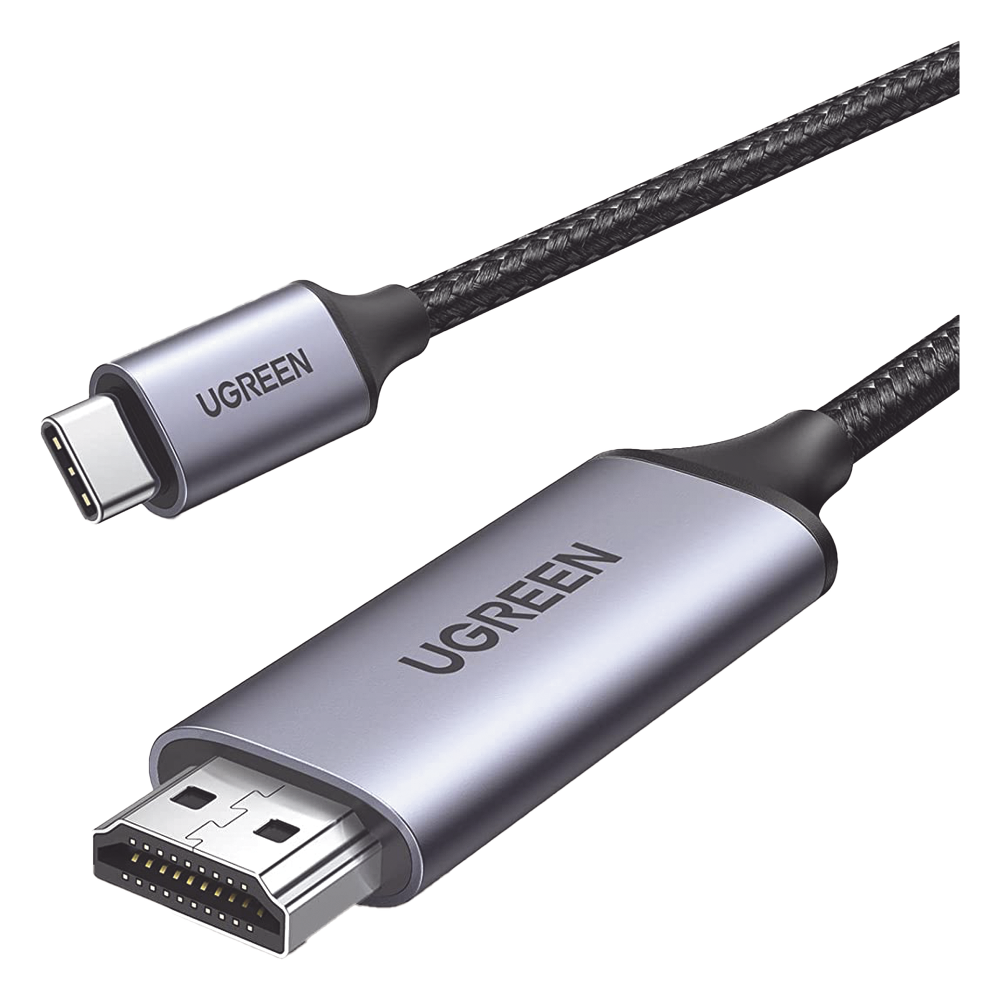 Cable Adaptador USB-C a HDMI / 4K@60Hz / 1.5 m (4.92 ft) / Thunderbolt 3 y 4 / Nylon Trenzado / Aluminio — UGREEN · SKU 50570