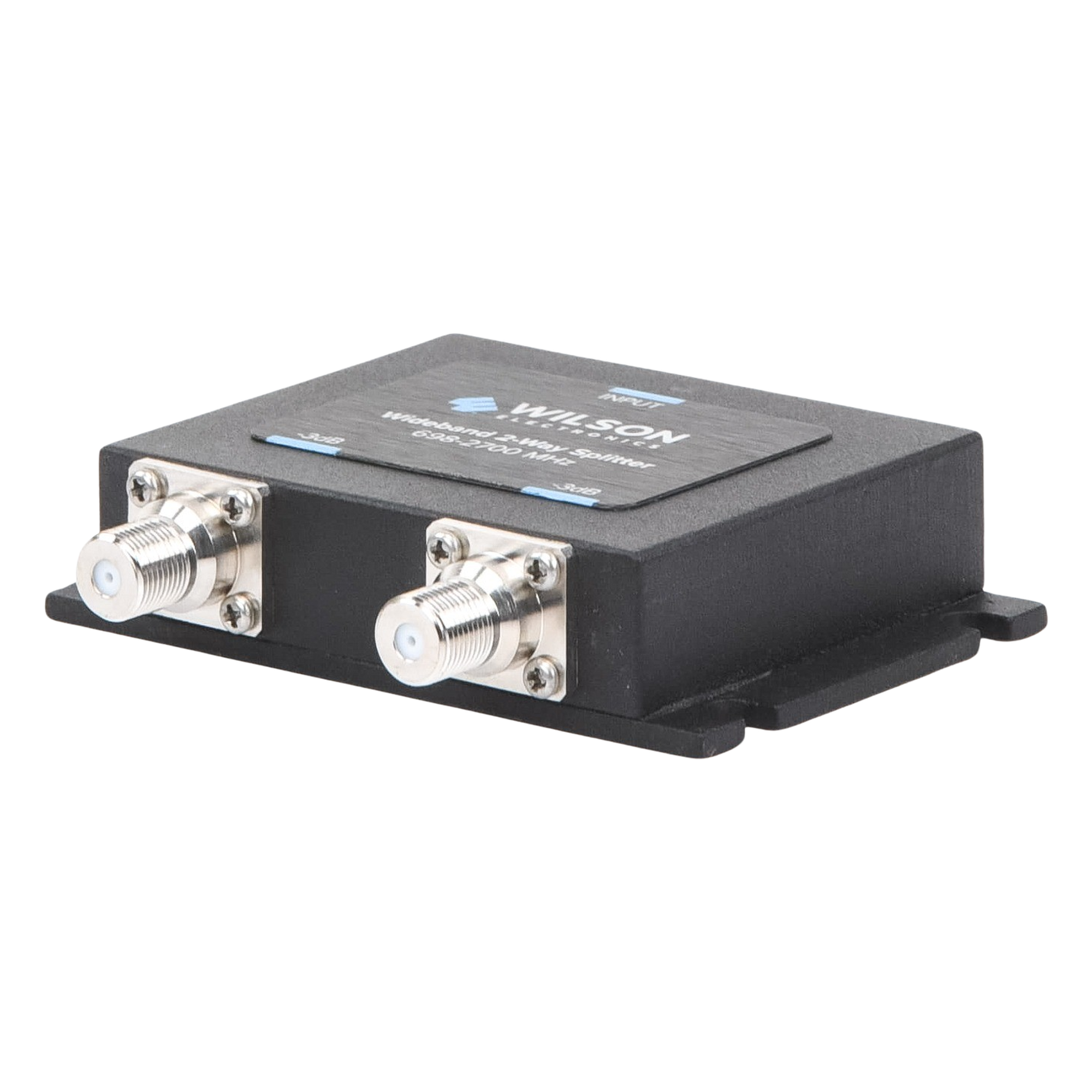 Divisor de Potencia Coaxial 2 Vías / 698-2700 MHz / 75 Ohm / Pérdida por División 3 dB / Aislamiento ≥20 dB / Conector F-hembra / Microstrip